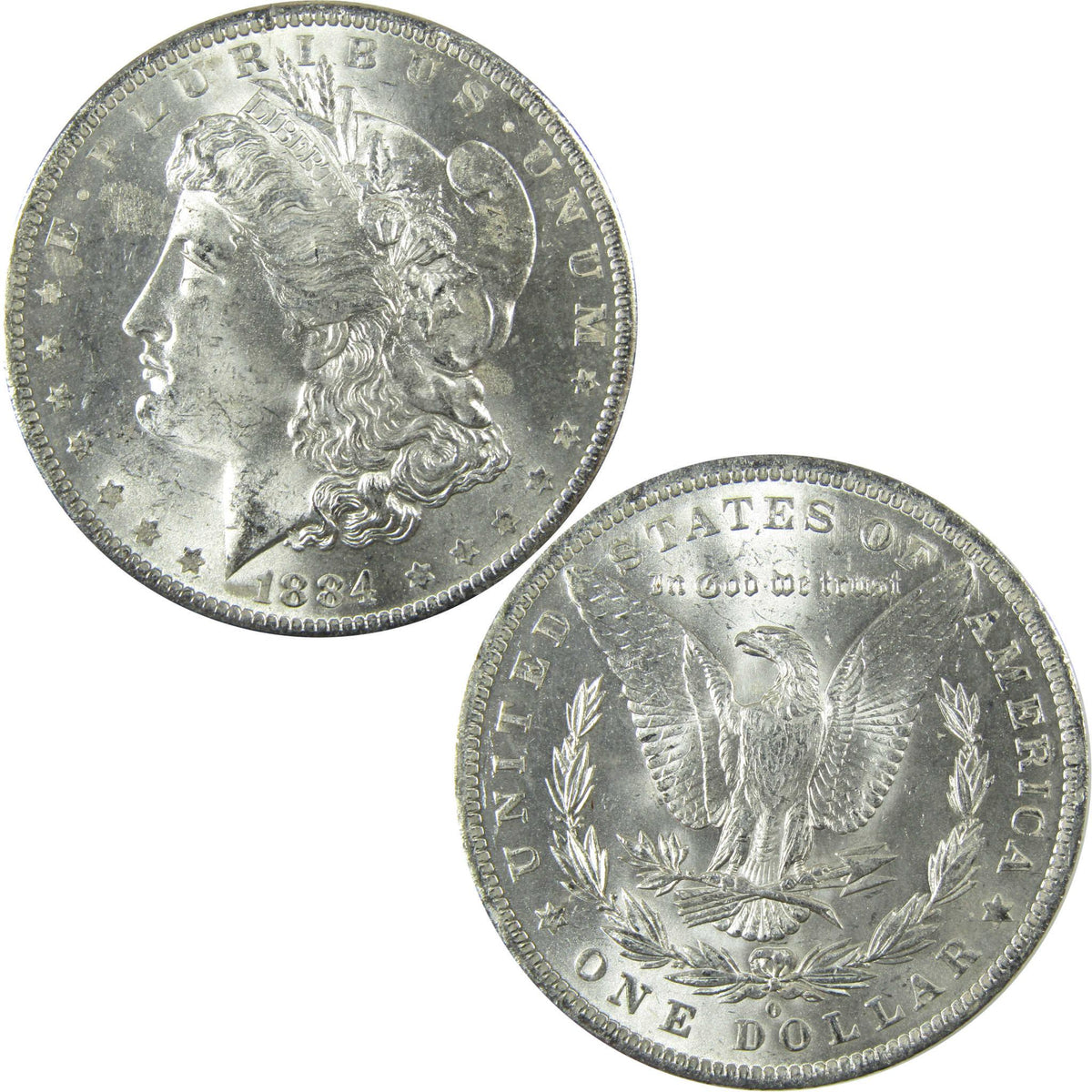 1884 O Morgan Silver Dollar Uncirculated Mint State $1 Coin SKU:I27076 - Morgan coin - Morgan silver dollar - Morgan silver dollar for sale - Profile Coins & Collectibles