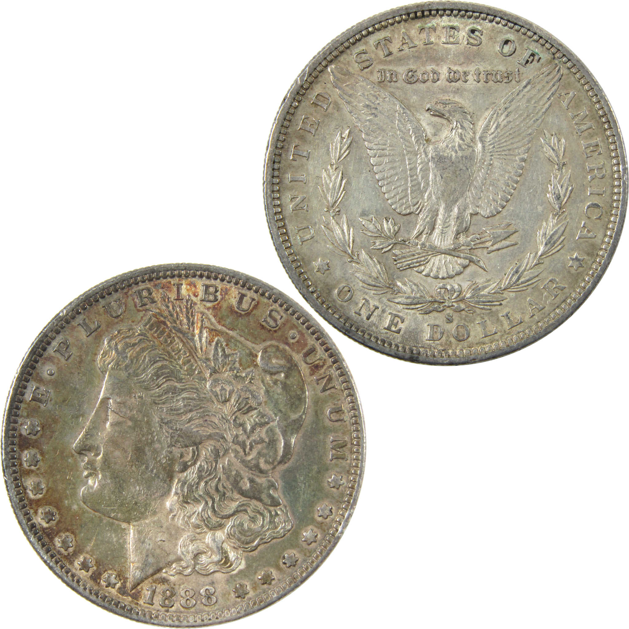 1888 S Morgan Dollar Borderline Uncirculated Silver $1 Coin SKU:I14153 - Morgan coin - Morgan silver dollar - Morgan silver dollar for sale - Profile Coins & Collectibles