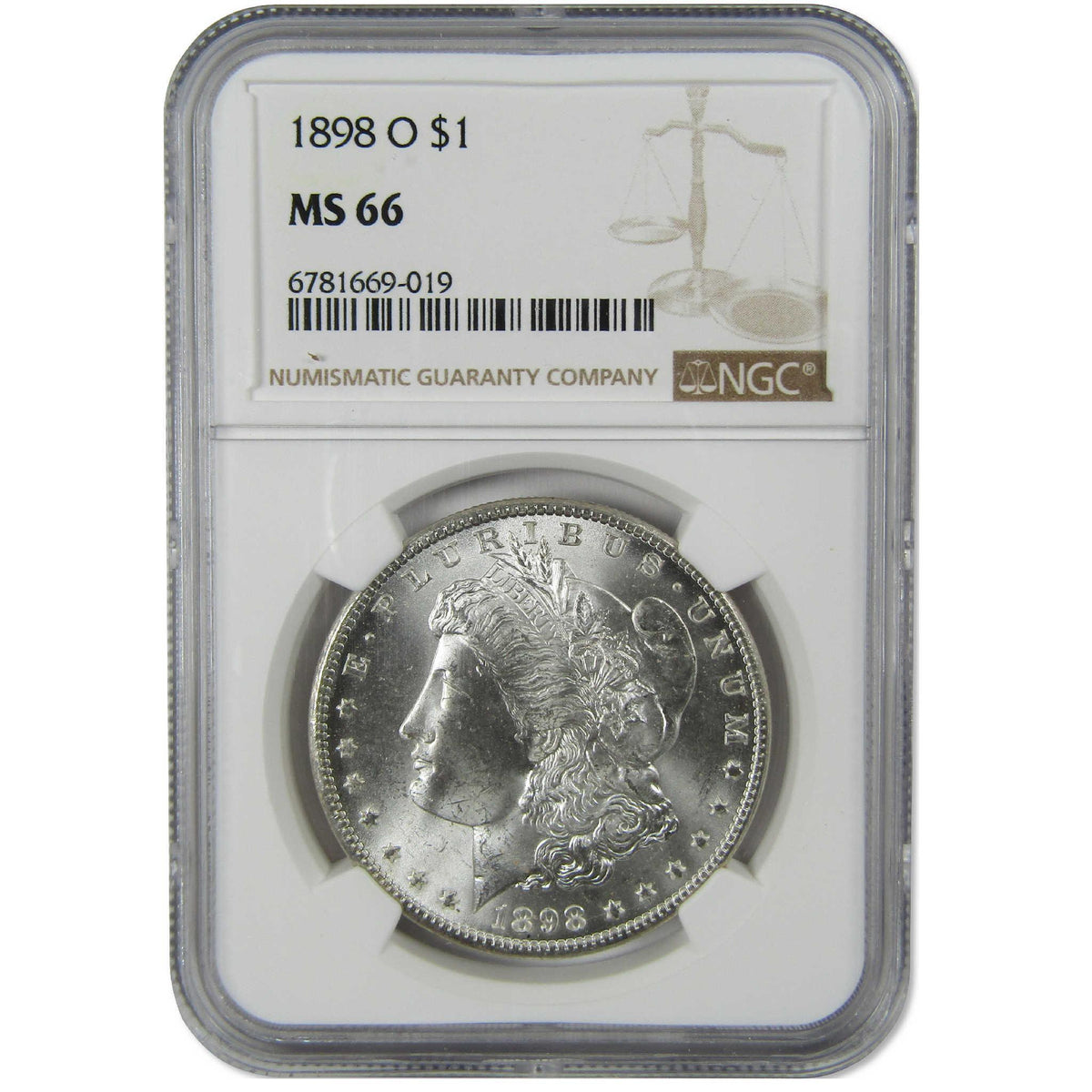 1898 O Morgan Silver Dollar MS 66 NGC Uncirculated $1 Coin Collectible - Morgan coin - Morgan silver dollar - Morgan silver dollar for sale - Profile Coins & Collectibles