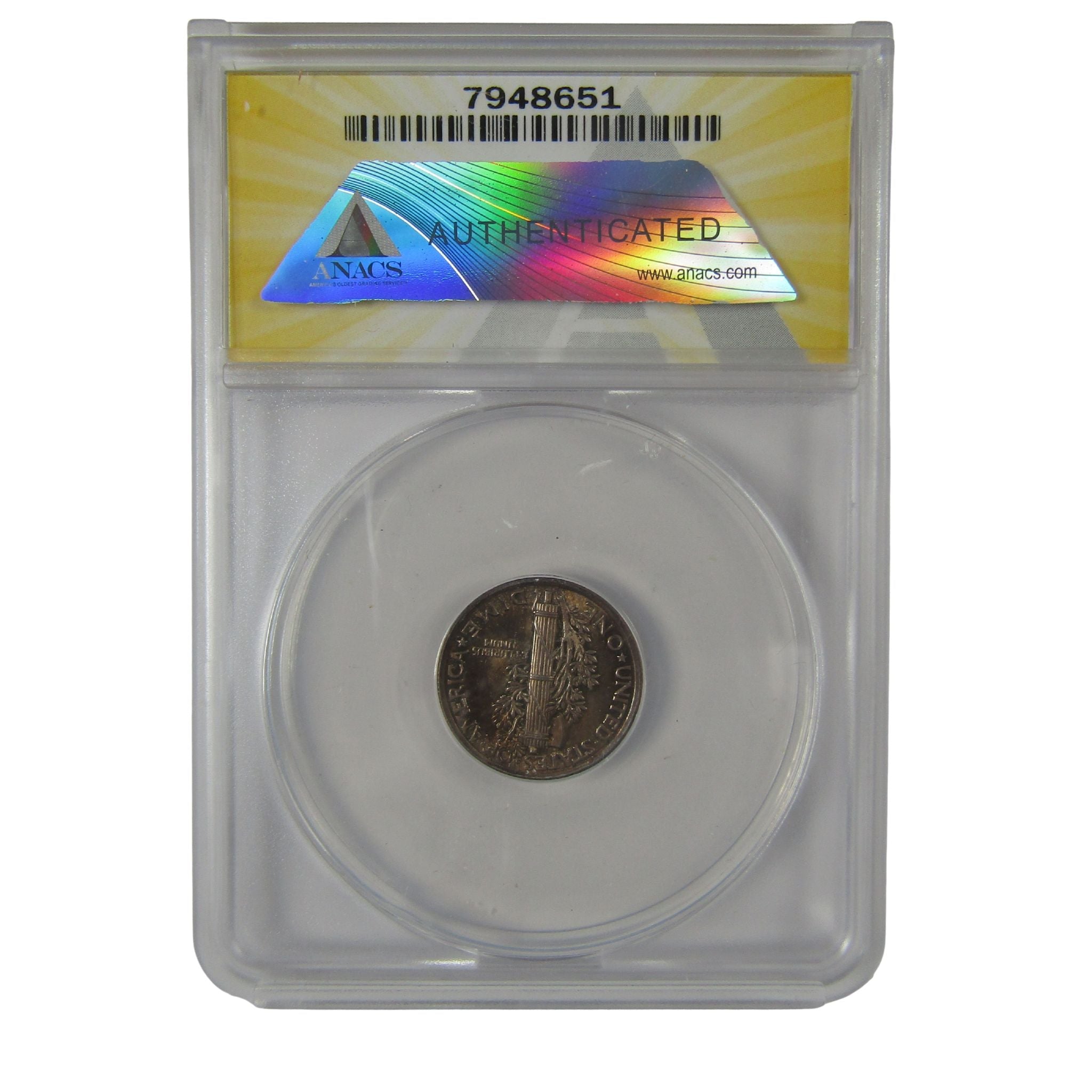 1916 Mercury Dime MS 63 FSB ANACS Silver Uncirculated SKU:I23022