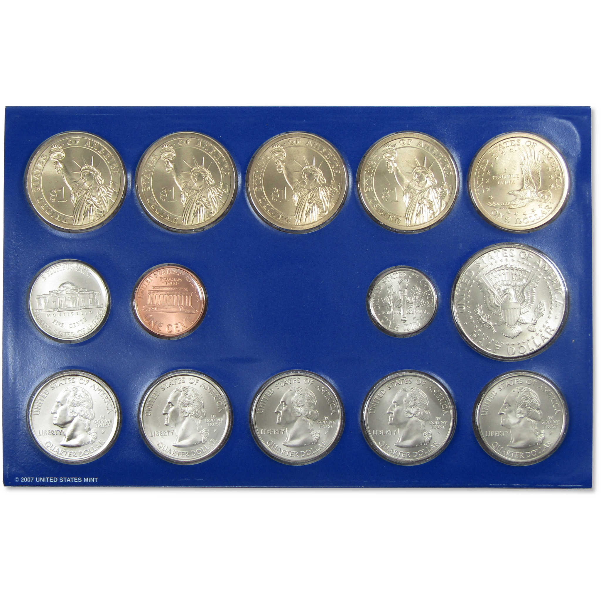 2007 Uncirculated Coin Set U.S Mint Government Packaging OGP COA