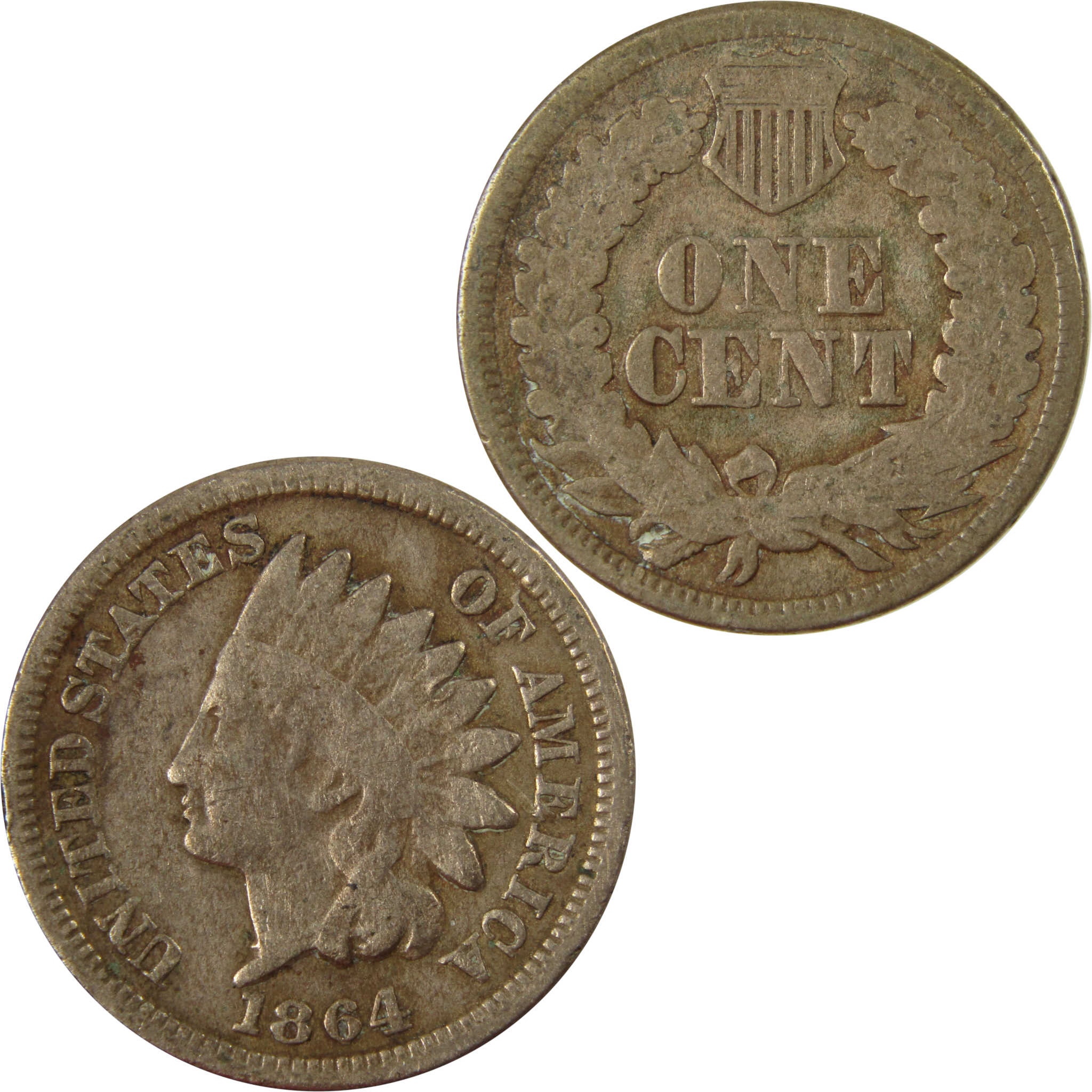 1864 Indian Head Copper-Nickel Cent G Good Details Penny SKU:CP1223
