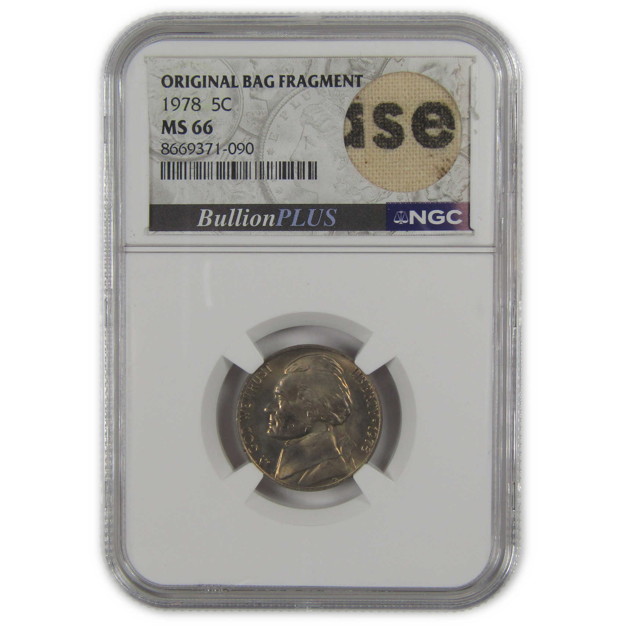 1978 Jefferson Nickel MS 66 NGC Original Bag Fragment SKU:I23518