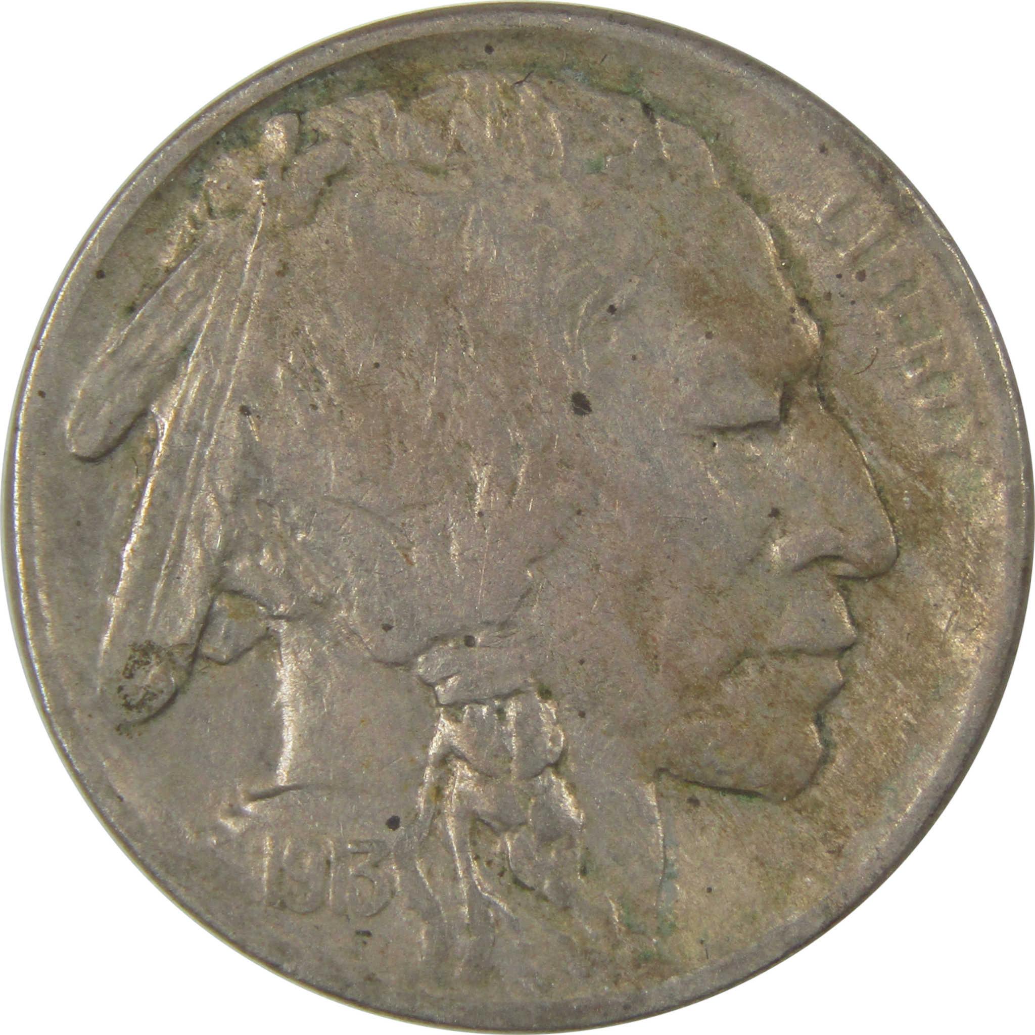 1913 Type 2 Indian Head Buffalo Nickel XF EF Extremely Fine SKU:I24006
