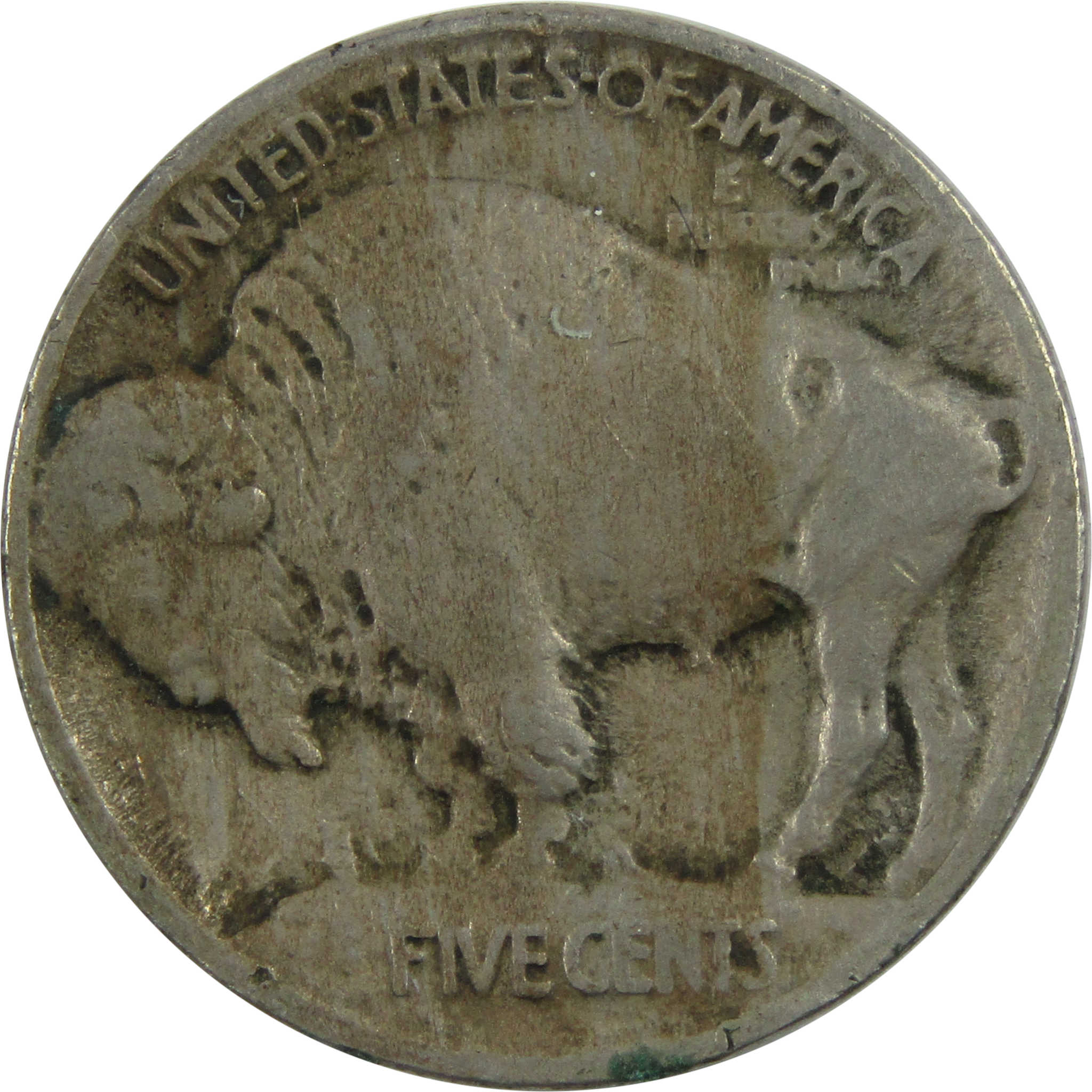 1913 Type 1 Indian Head Buffalo Nickel F Fine 5c Coin SKU:I13471