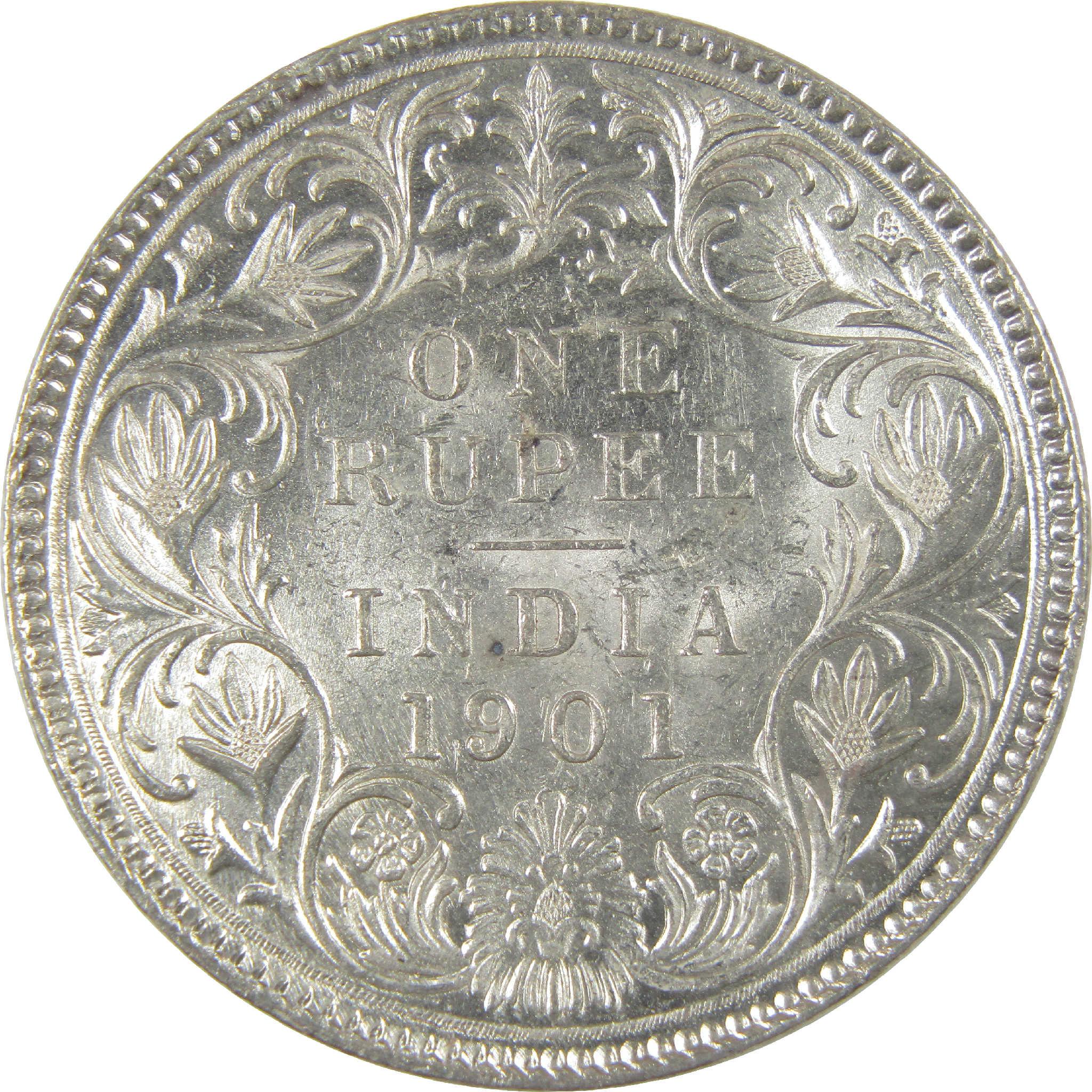 1877-1901 Victoria Rupee XF EF Extremely Fine Silver Coin