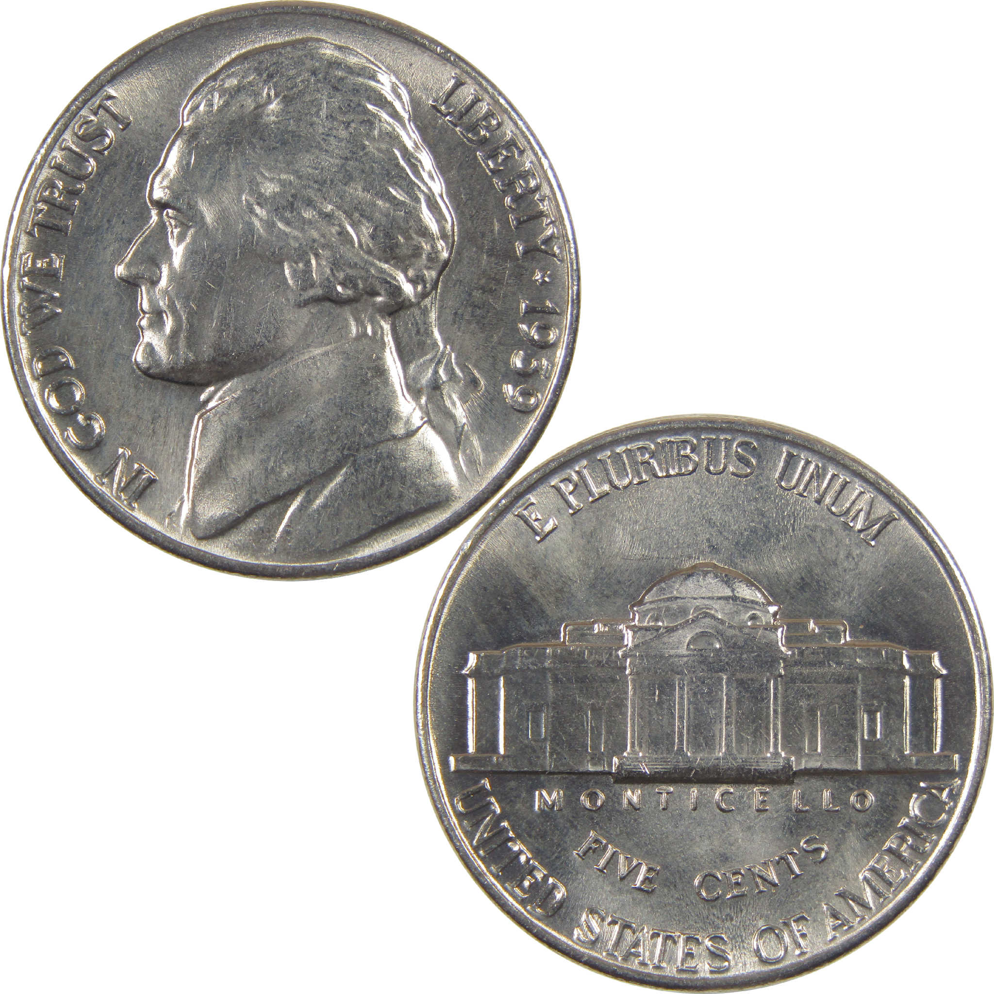1939 Jefferson Nickel Uncirculated 5c Coin