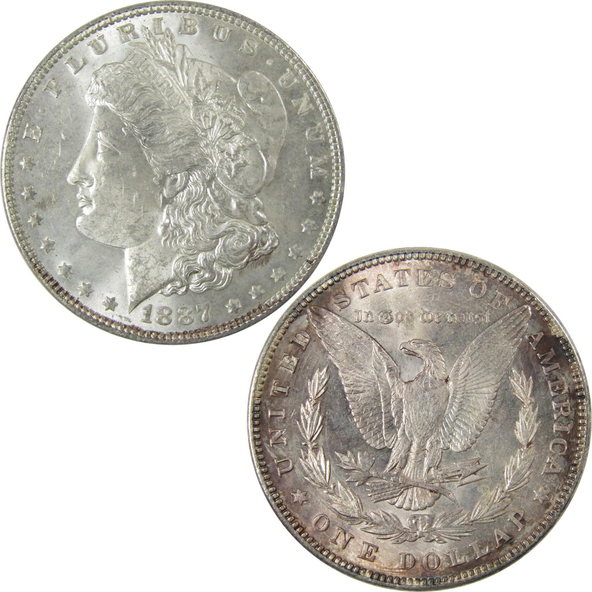 1887 Morgan Silver Dollar Uncirculated Mint State $1 Coin SKU:CP670 - Morgan coin - Morgan silver dollar - Morgan silver dollar for sale - Profile Coins & Collectibles