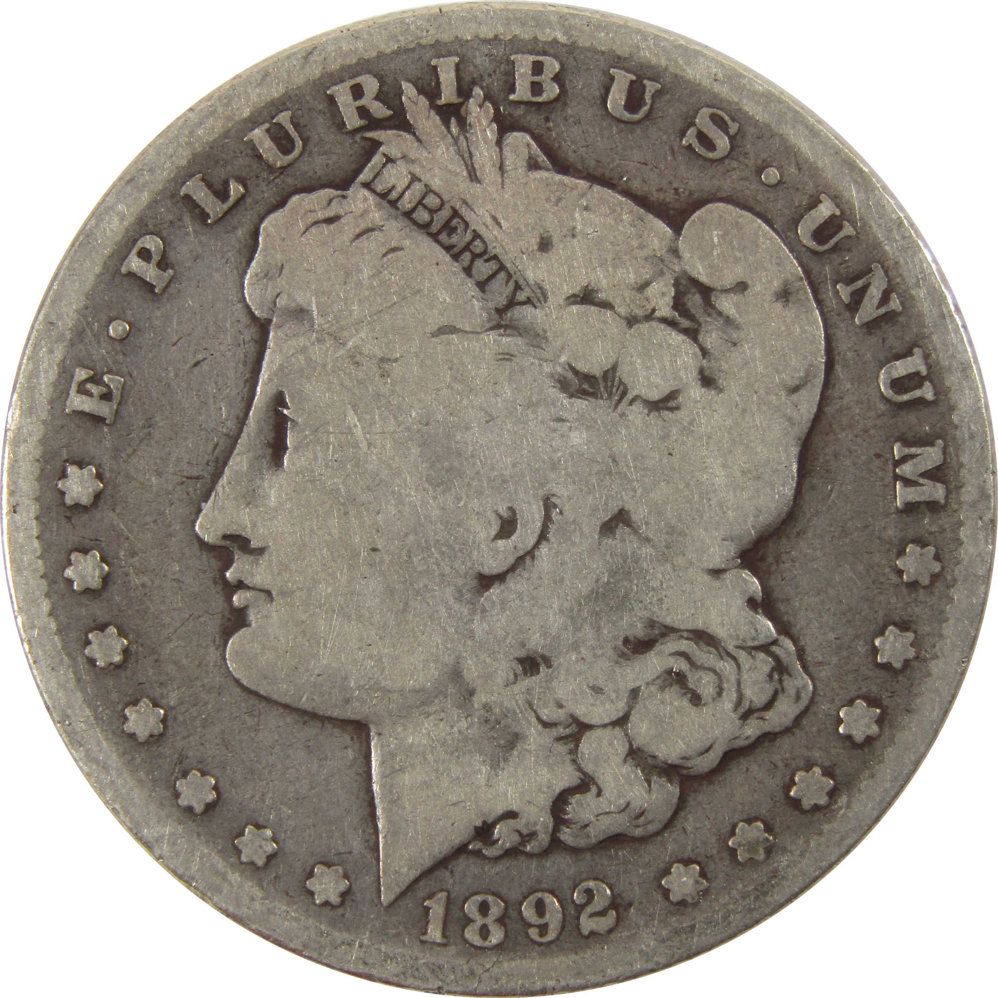 1892 S Morgan Dollar AG About Good 90% Silver $1 Coin SKU:I8003 - Morgan coin - Morgan silver dollar - Morgan silver dollar for sale - Profile Coins & Collectibles