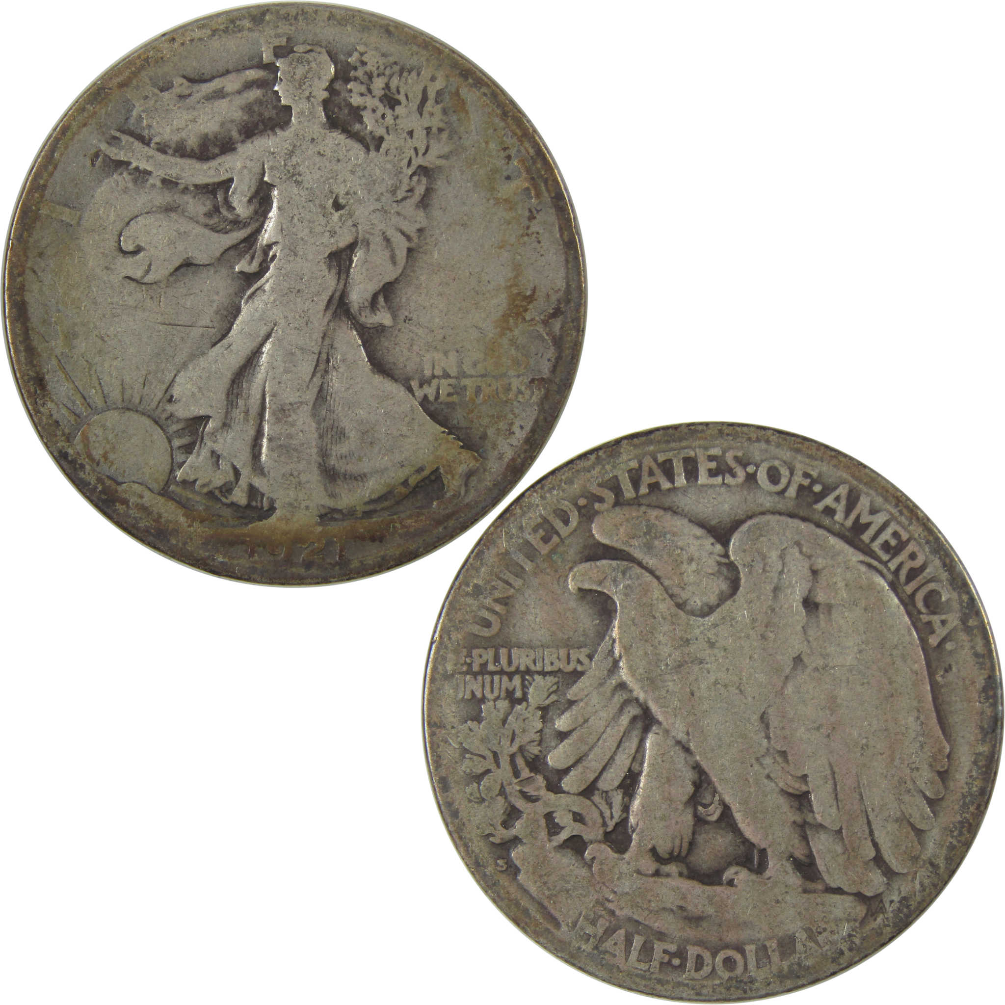 1921 S Liberty Walking Half Dollar AG About Good Silver SKU:I22707