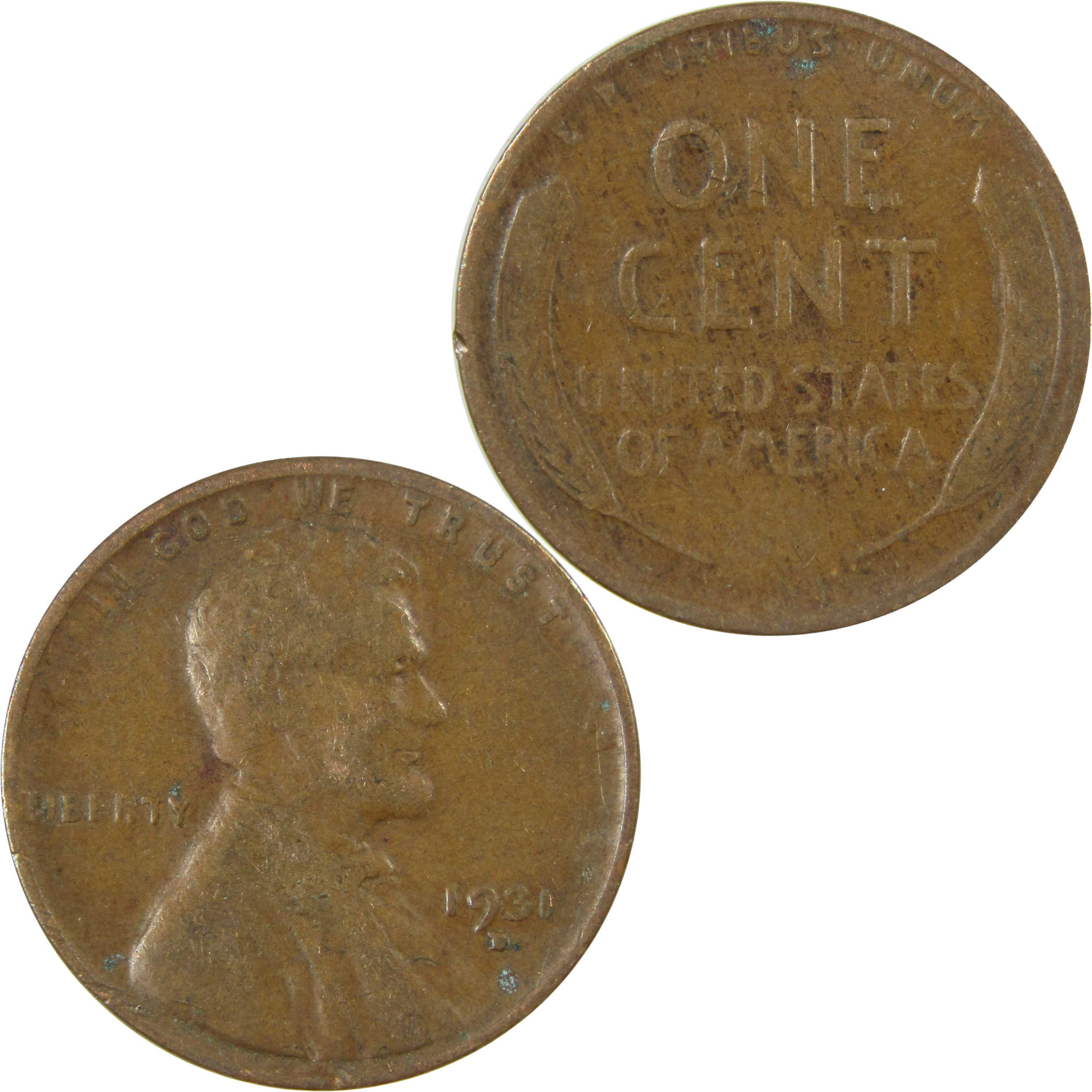 1931 D Lincoln Wheat Cent F Fine Penny 1c Coin Collectible SKU:I26798