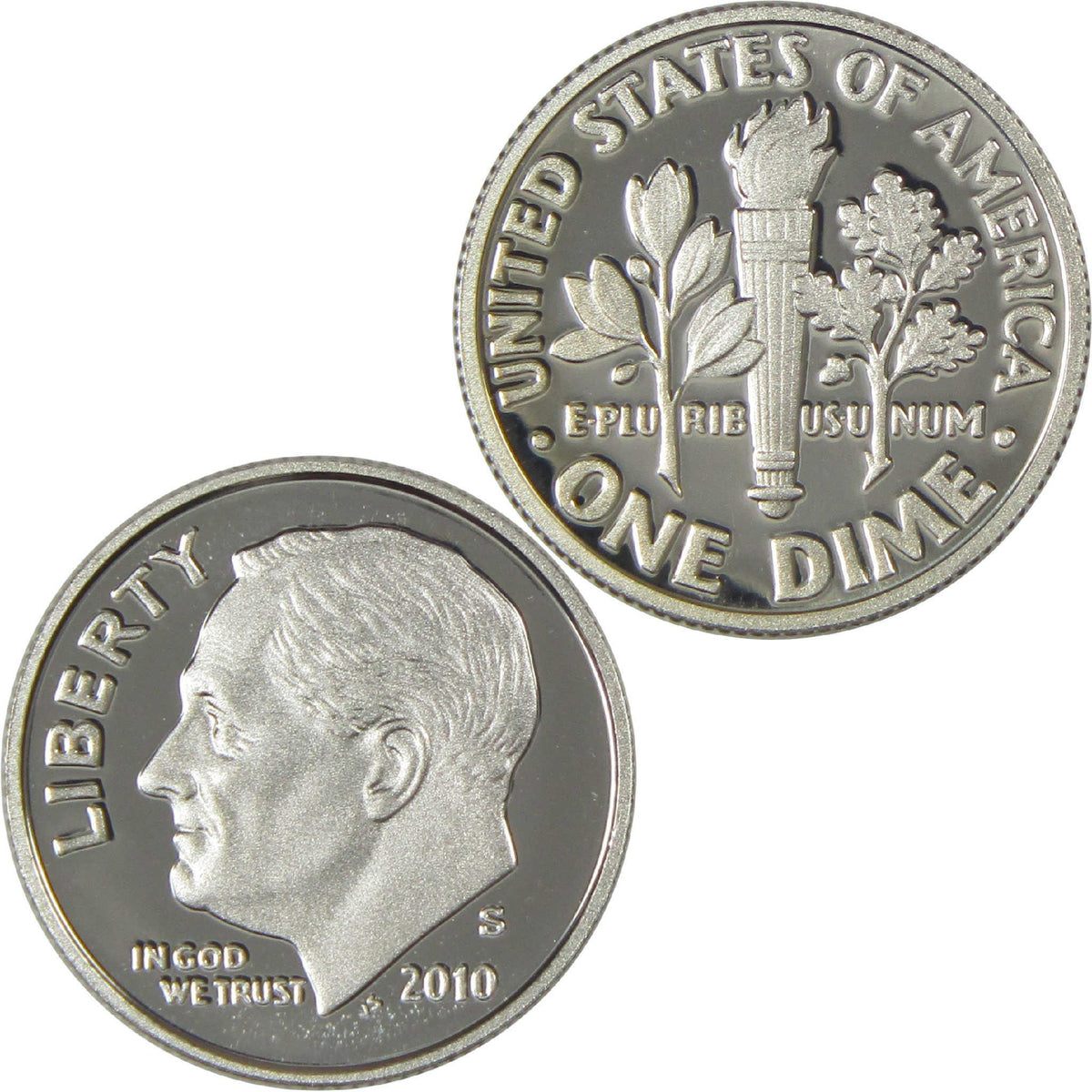 2010 S Roosevelt Silver Dime Proof 10c Coin Collectible