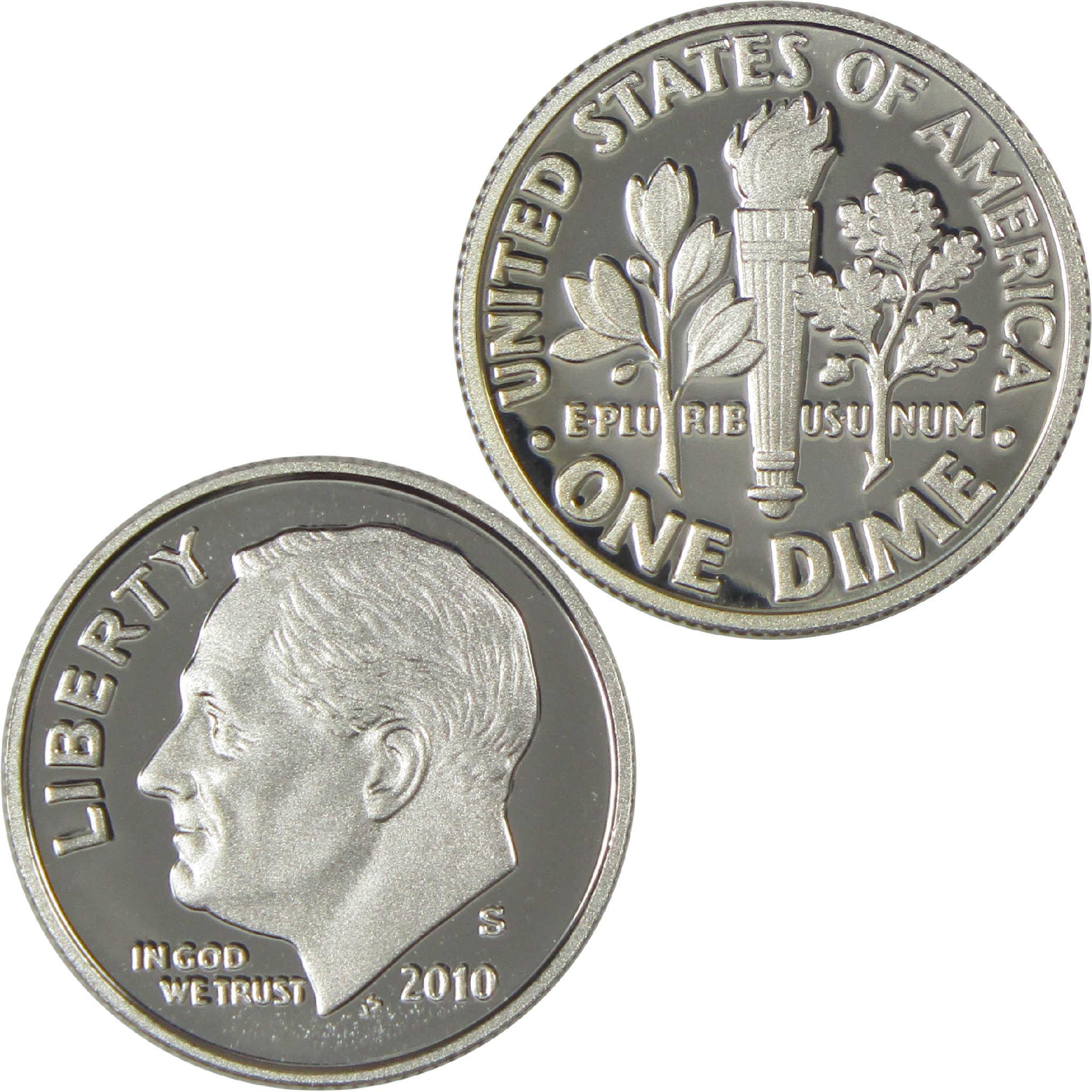 2010 S Roosevelt Dime Choice Proof Silver 10c Coin