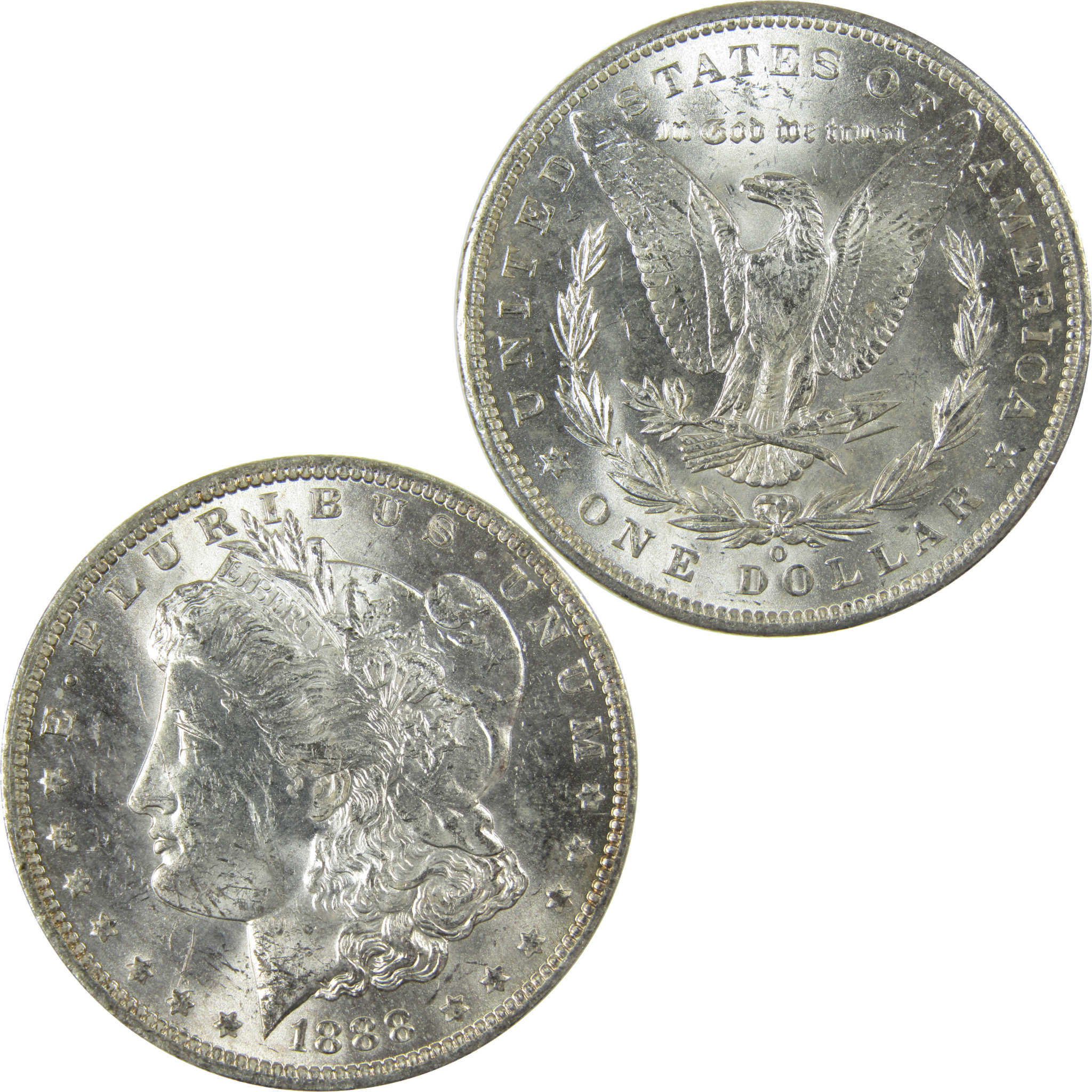 1888 O Morgan Silver Dollar Uncirculated Mint State $1 Coin SKU:I27685