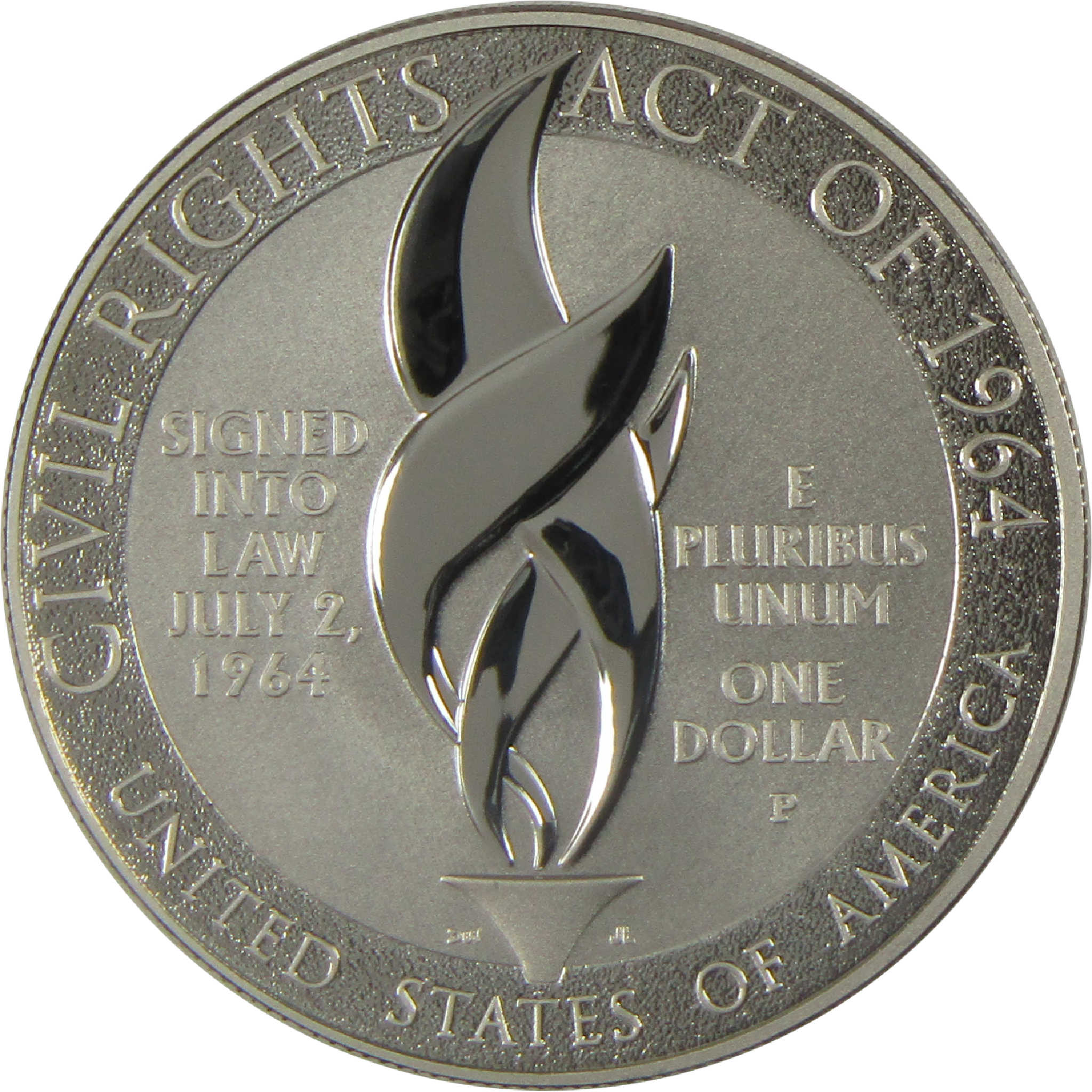 Civil Rights Act of 1964 Commemorative Dollar 2014 P Proof Silver