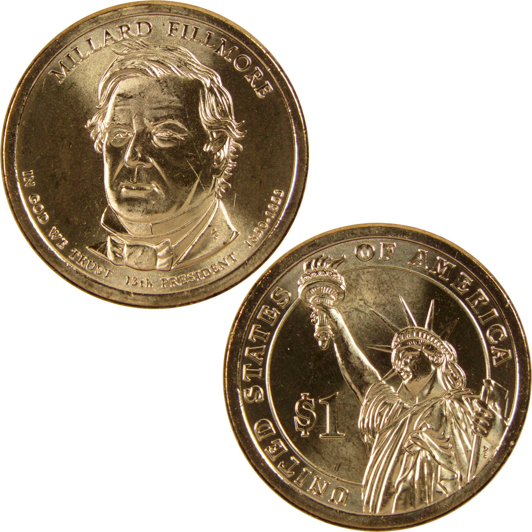 2010 D Millard Fillmore Presidential Dollar BU Uncirculated $1 Coin