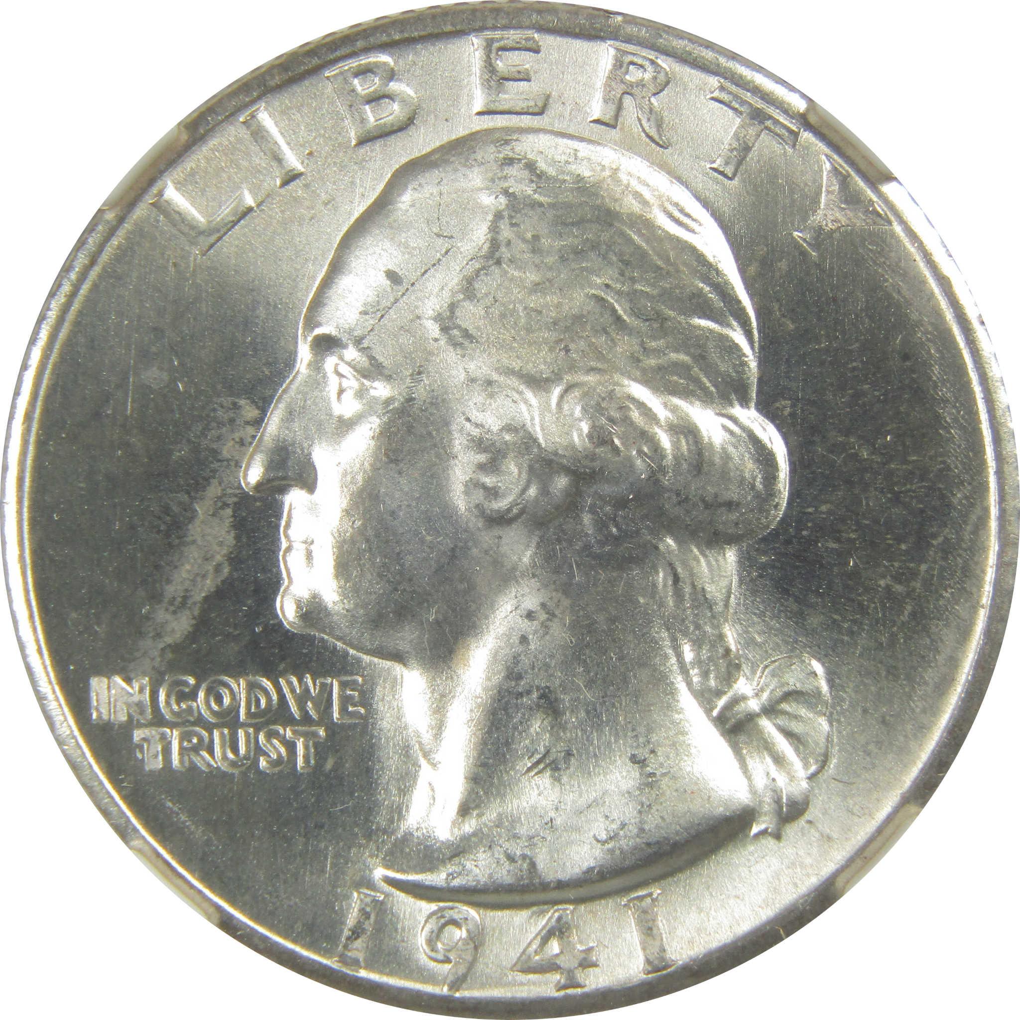 1941 D Washington Quarter MS 64 NGC Silver Bag Fragment SKU:I20597