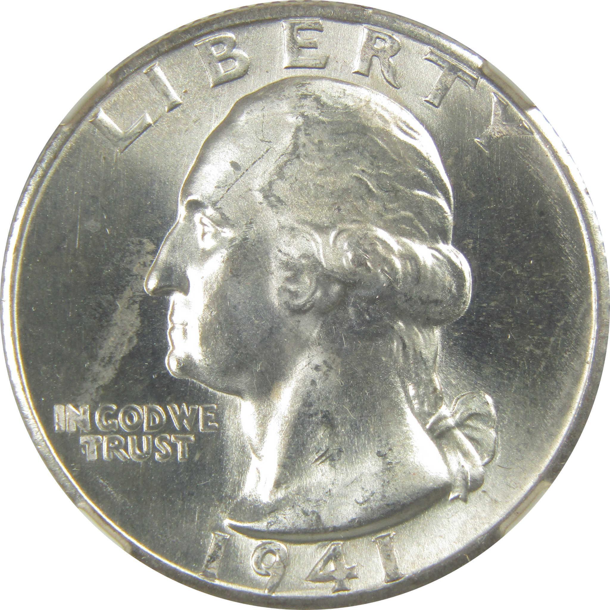 1941 D Washington Quarter MS 64 NGC Silver Bag Fragment SKU:I20597
