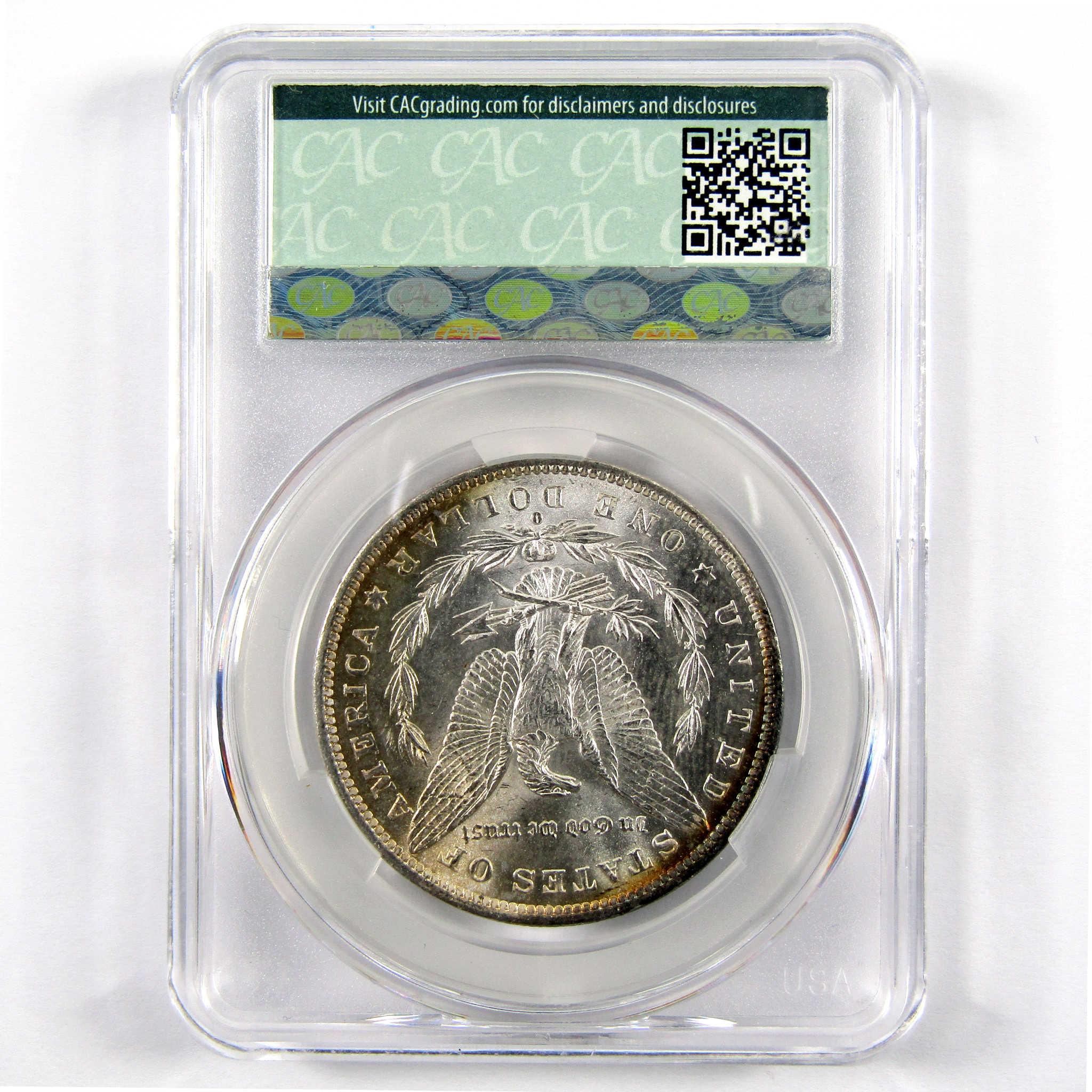 1884 O Morgan Dollar MS 62 CAC 90% Silver $1 Unc Toned SKU:I10491