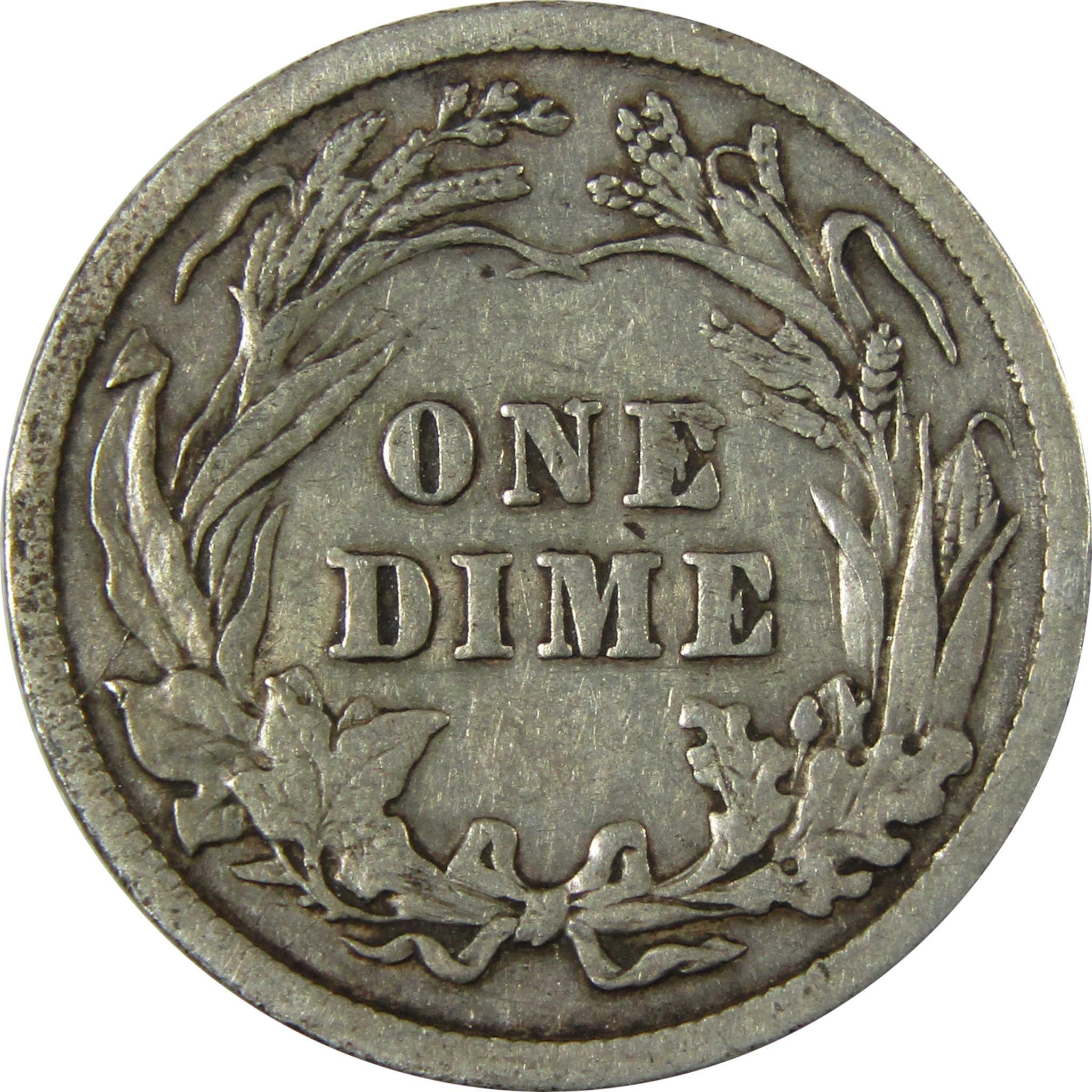 1906 Barber Silver Dime F Fine 10c Coin Collectible SKU:CP981