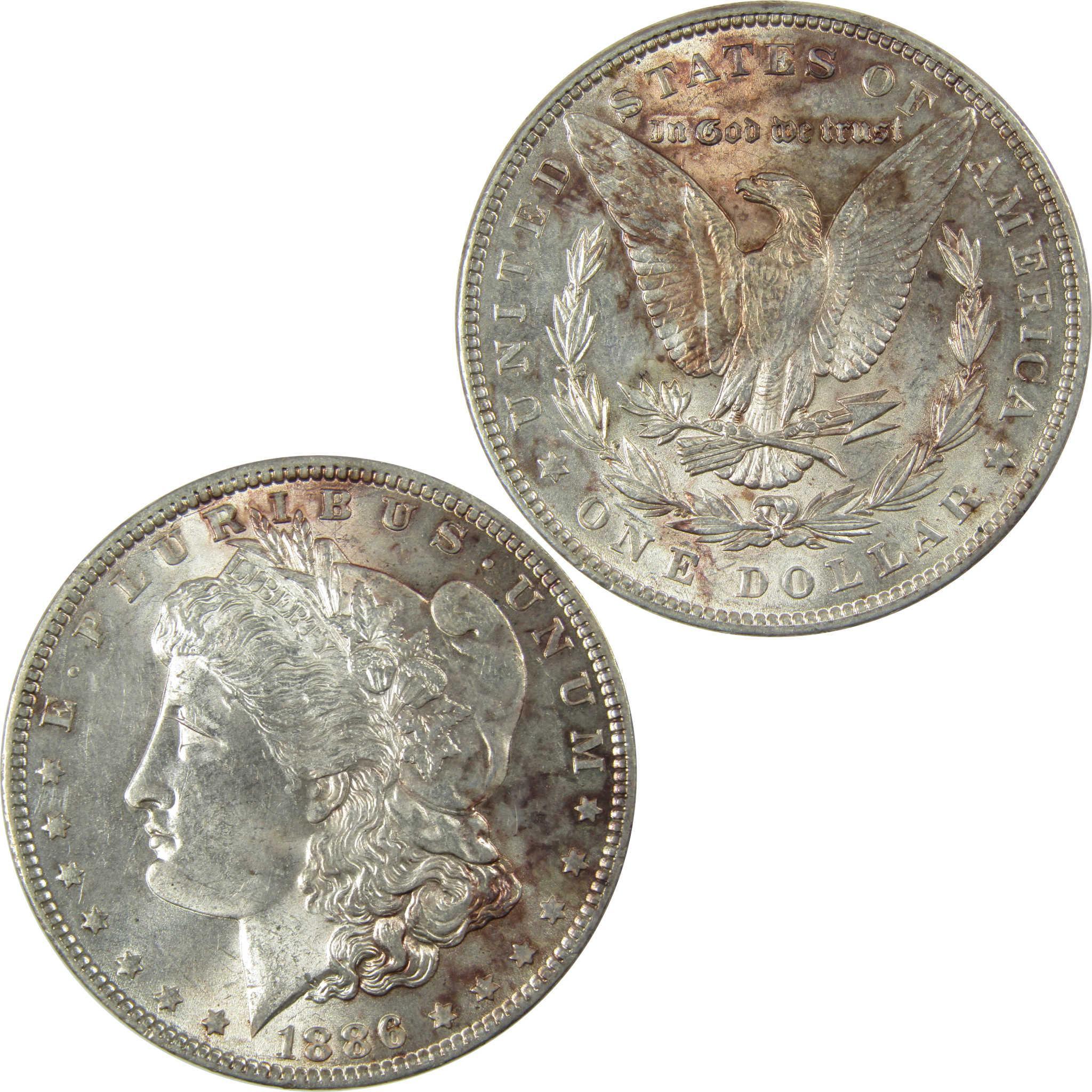 1886 Morgan Silver Dollar Uncirculated Mint State Toned SKU:CP664