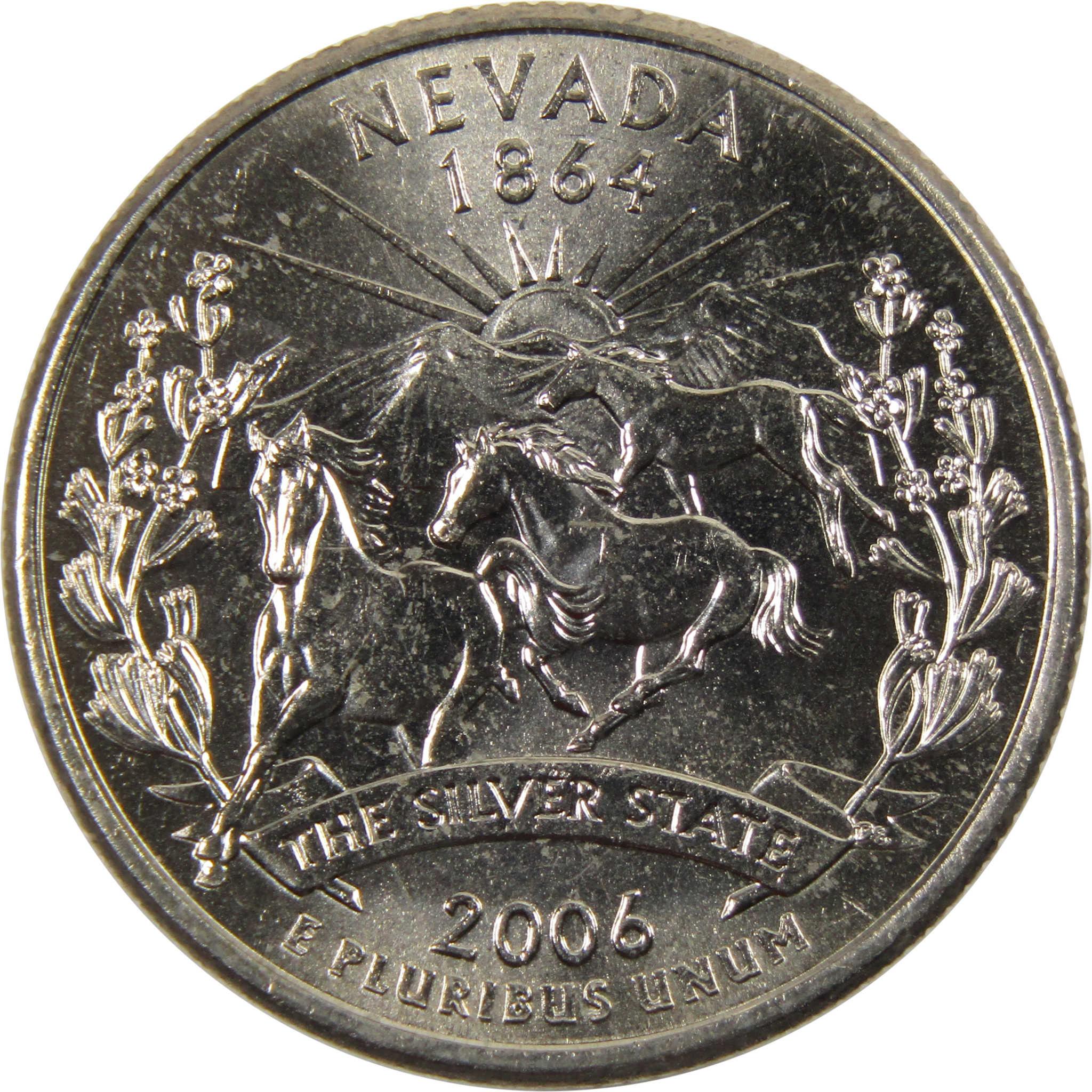 2006 P Nevada State Quarter BU Uncirculated Clad 25c Coin