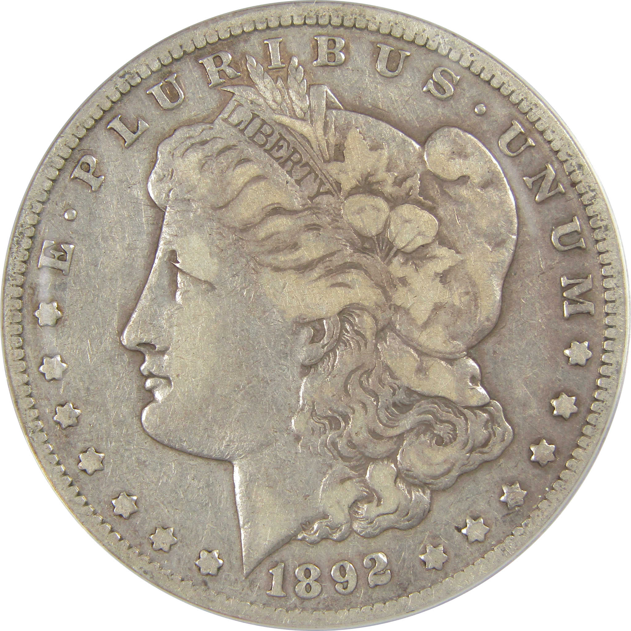 1892 CC Morgan Dollar VF 20 Details ANACS Silver $1 Coin SKU:I20381 - Morgan coin - Morgan silver dollar - Morgan silver dollar for sale - Profile Coins & Collectibles