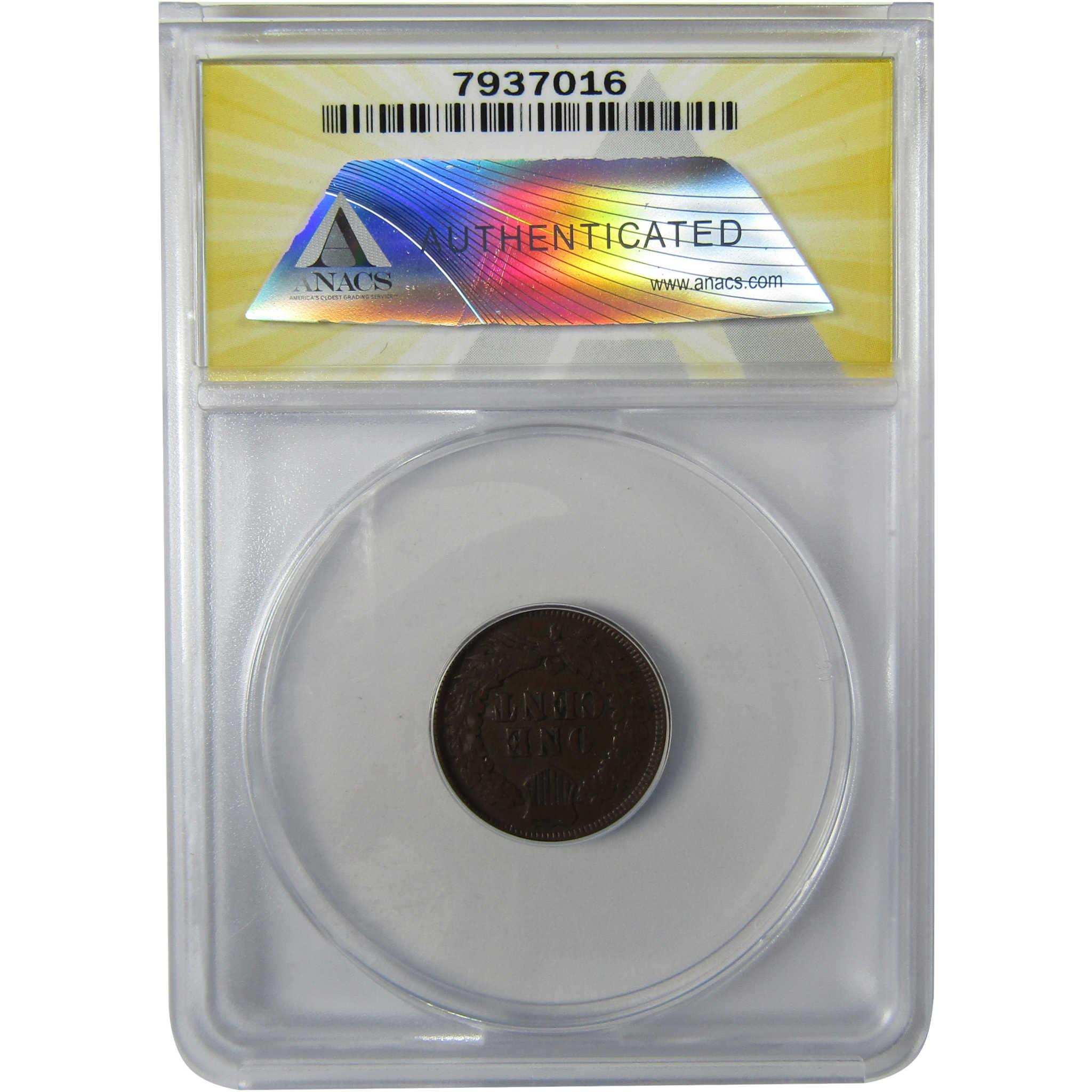 1878 Indian Head Cent VF 20 ANACS Penny 1c Coin SKU:I27957