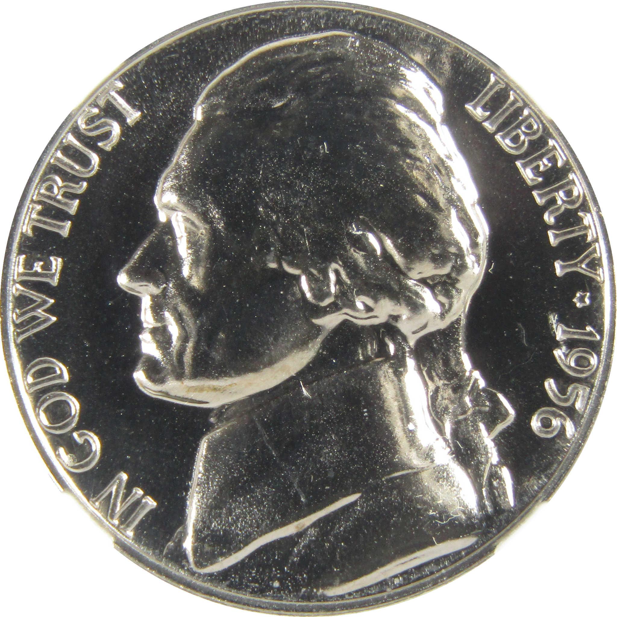 1956 Jefferson Nickel PF 68 NGC Proof 5c Coin Collectible SKU:I27375
