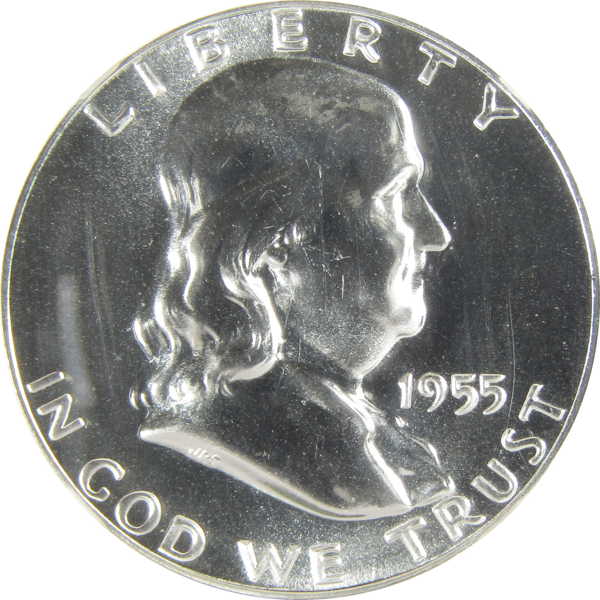 1955 Franklin Silver Half Dollar PF 68 NGC Proof 50c Coin SKU:I27410