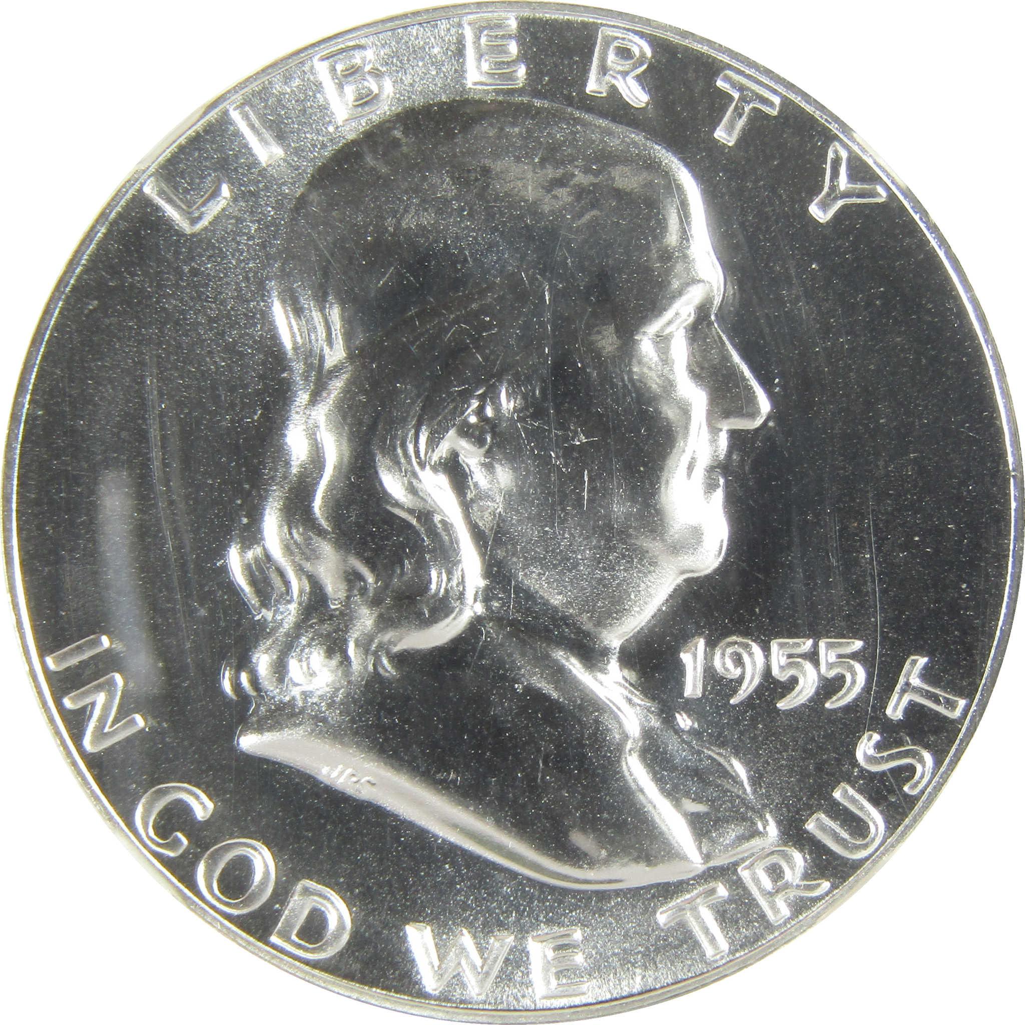 1955 Franklin Silver Half Dollar PF 68 NGC Proof 50c Coin SKU:I27410