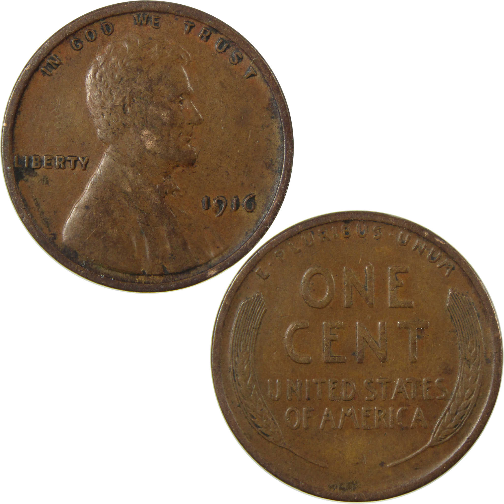1916 Lincoln Wheat Cent VF Very Fine Penny 1c Coin SKU:I26832