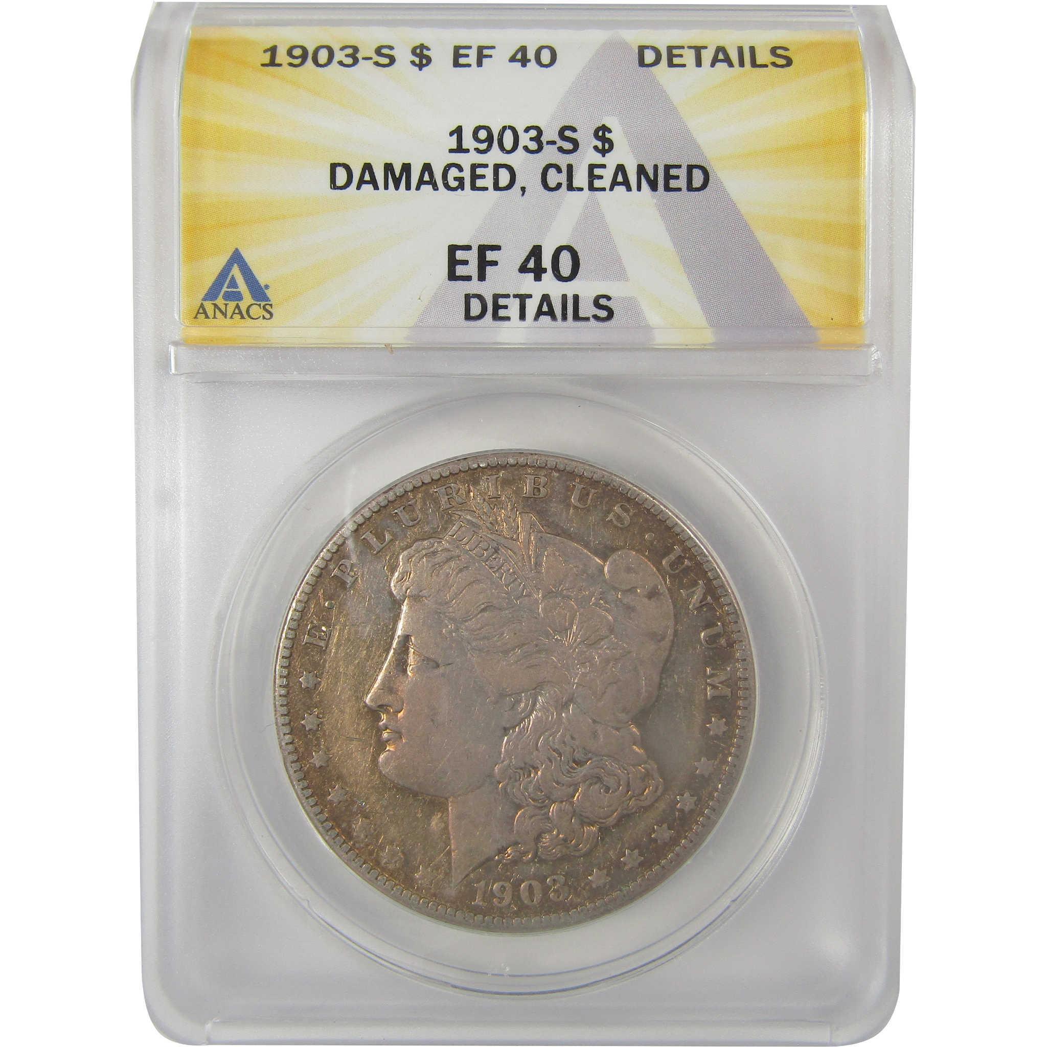 1903 S Morgan Dollar EF 40 Details ANACS Silver $1 Coin SKU:I21779 - Morgan coin - Morgan silver dollar - Morgan silver dollar for sale - Profile Coins & Collectibles