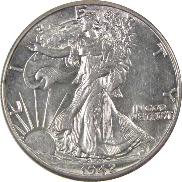 1942 Liberty Walking Silver 50c Borderline Uncirculated SKU:I28683