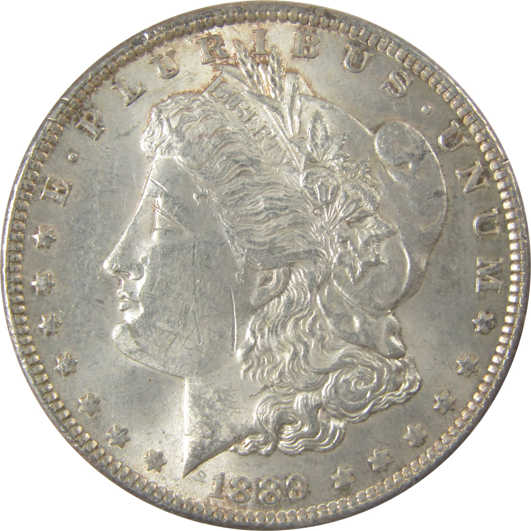 1889 Morgan Silver Dollar AU About Uncirculated $1 Coin SKU:I25297