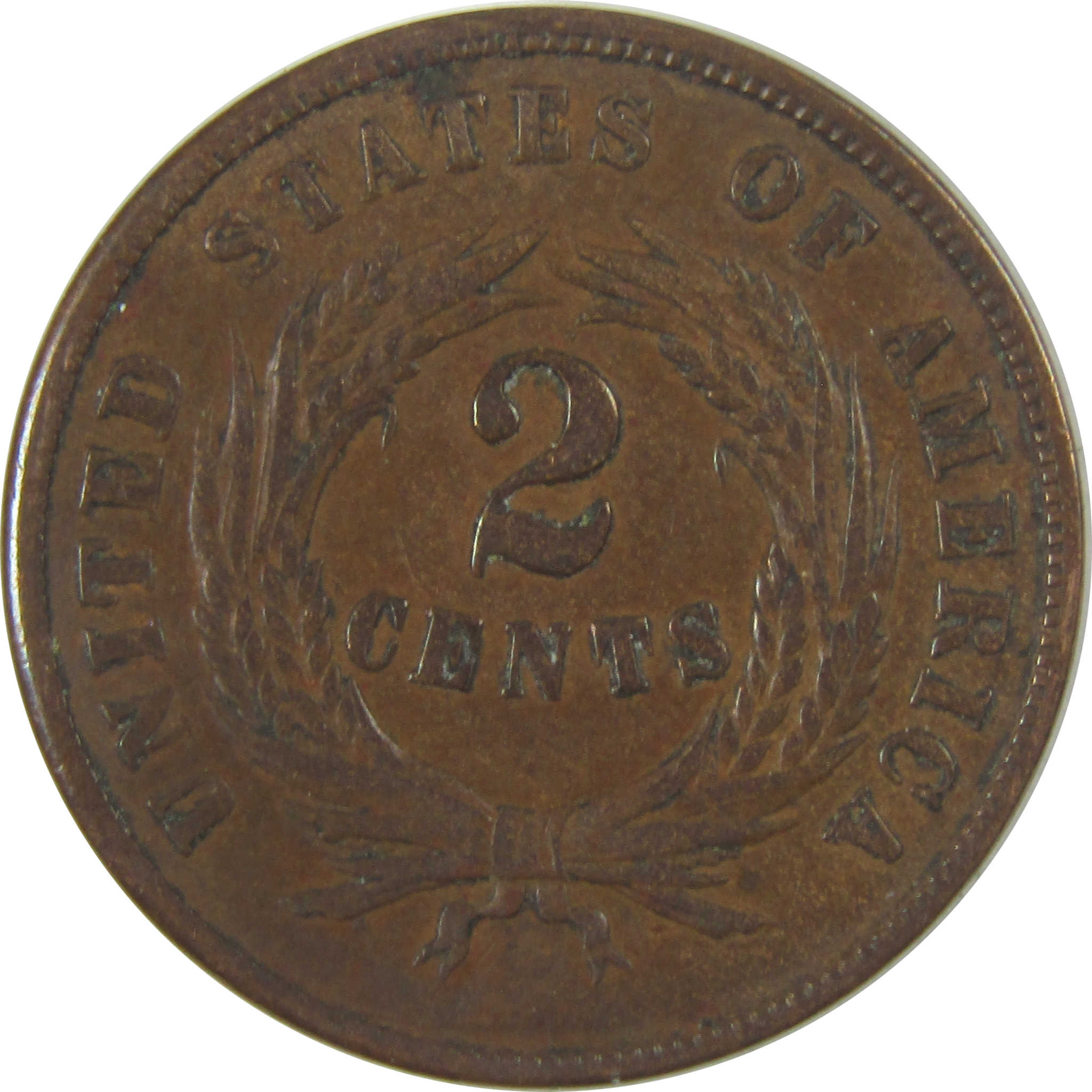 1864 Large Motto Two Cent Piece XF EF Extremely Fine SKU:I19986