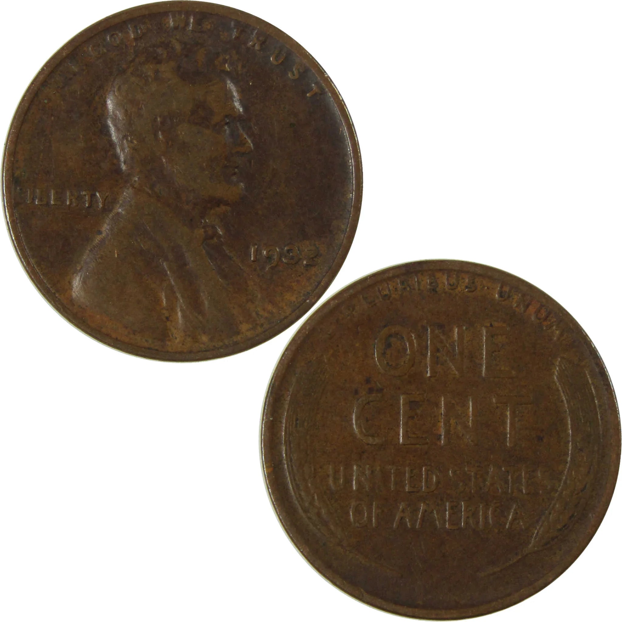 1932 Lincoln Wheat Cent F Fine Penny 1c Coin Collectible SKU:I26769
