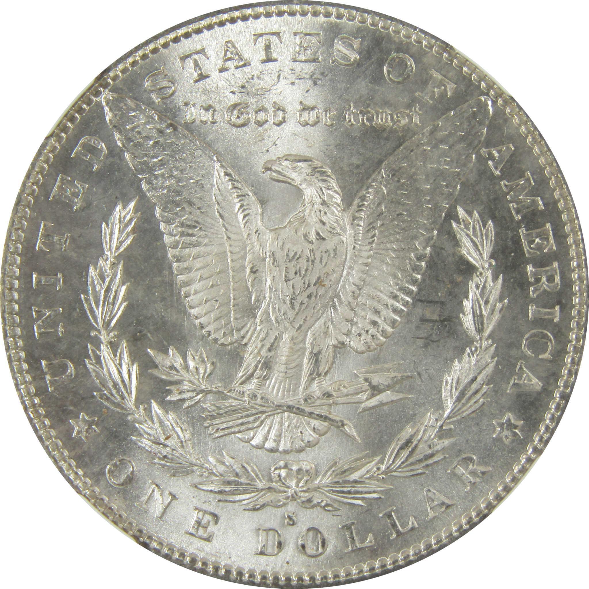 1880 S Morgan Silver Dollar MS 64 NGC Olive Toned Obverse SKU:CP422