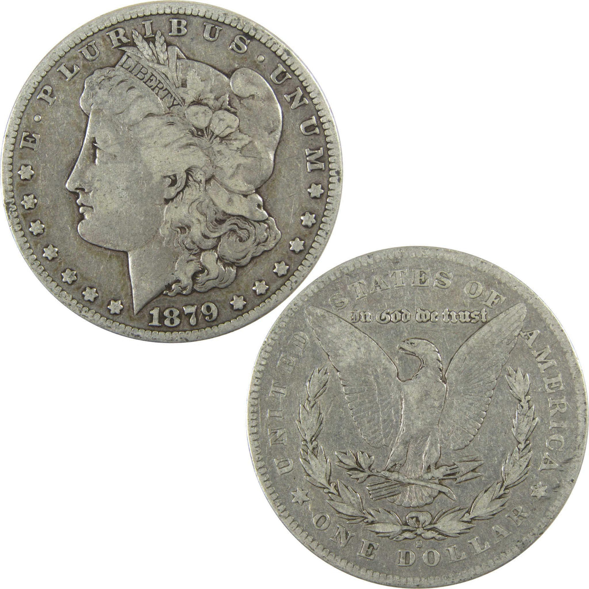 1879 S Rev 78 Morgan Silver Dollar F Fine Details $1 Coin SKU:CP489 - Morgan coin - Morgan silver dollar - Morgan silver dollar for sale - Profile Coins & Collectibles