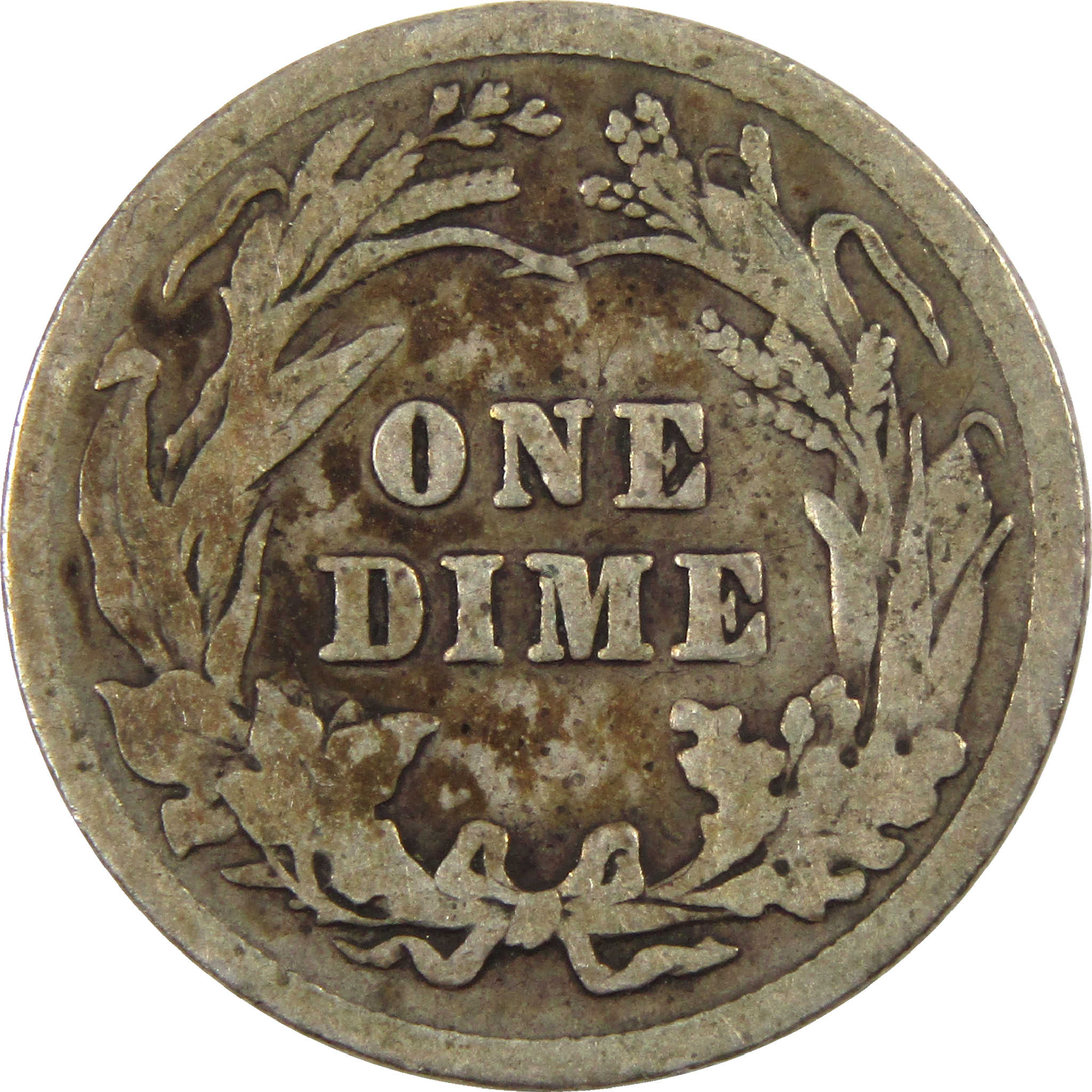 1915 Barber Dime Circulated Silver 10c Coin Collectible