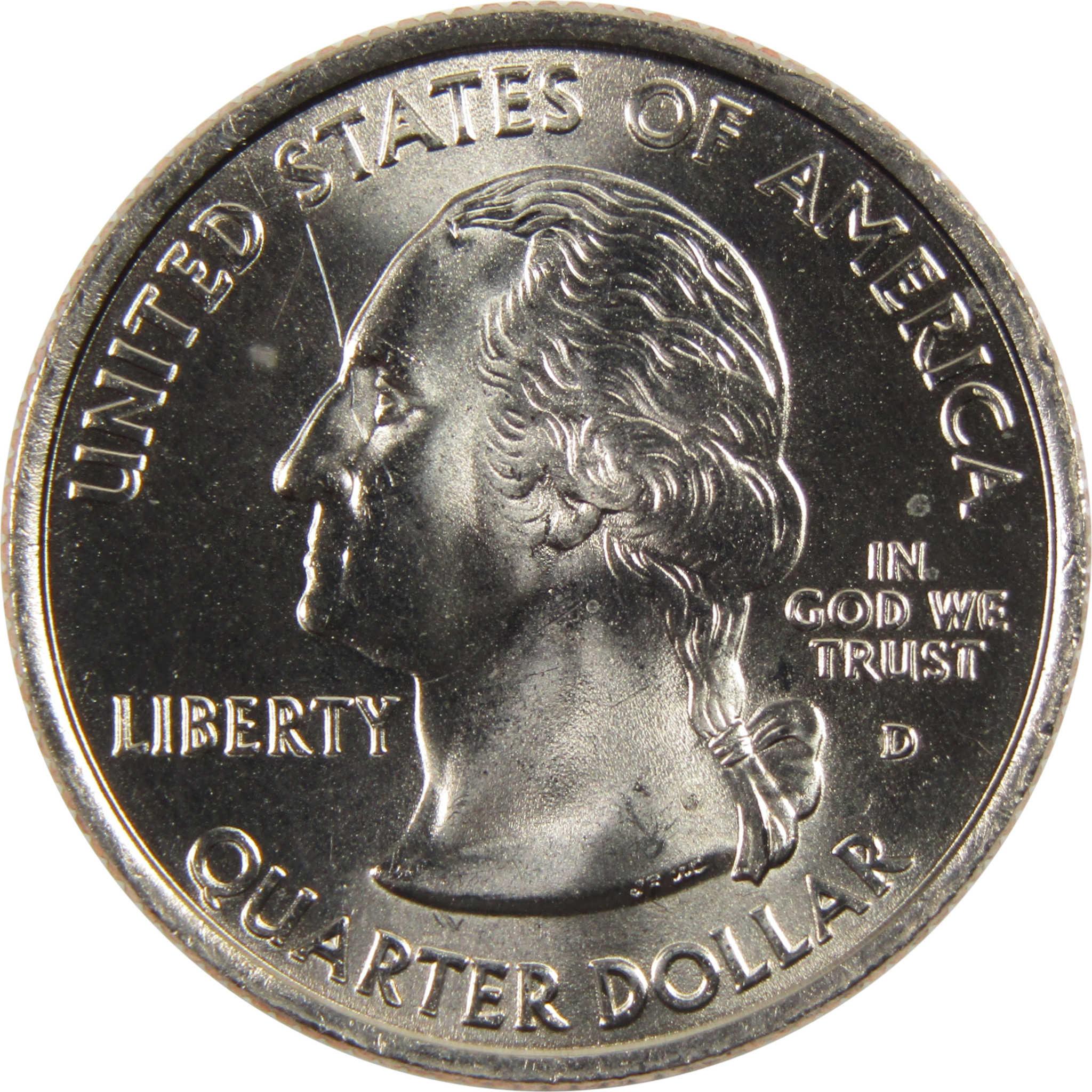 2001 D Vermont State Quarter BU Uncirculated Clad 25c Coin