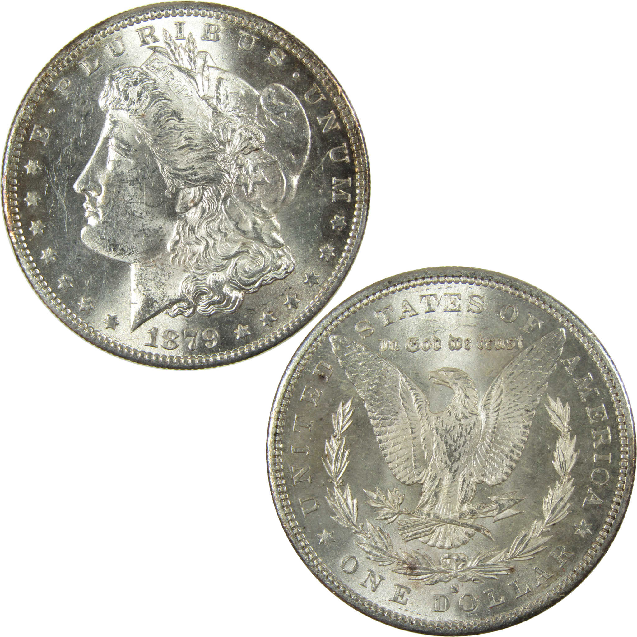1879 S Rev 79 Morgan Silver Dollar Uncirculated Mint State SKU:I27086