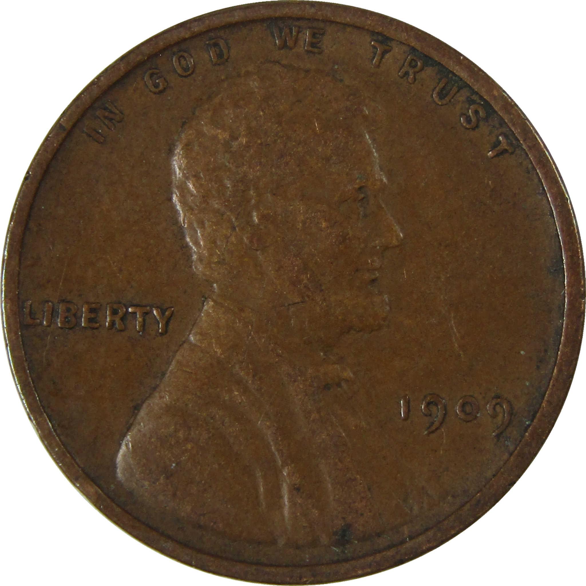 1909 Lincoln Wheat Cent VF Very Fine Penny 1c Coin SKU:I26752