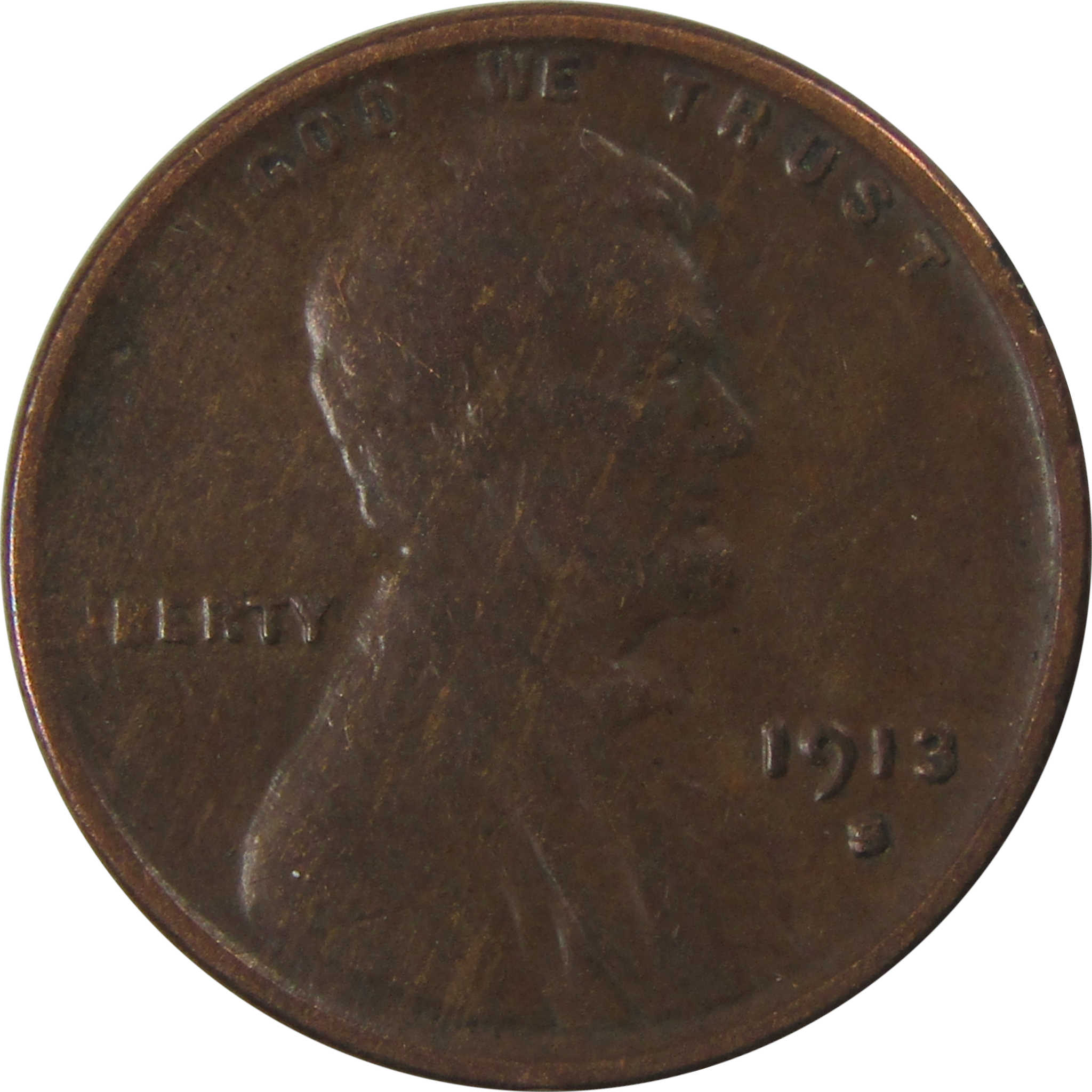 1913 S Lincoln Wheat Cent XF EF Extremely Fine Penny SKU:I24556