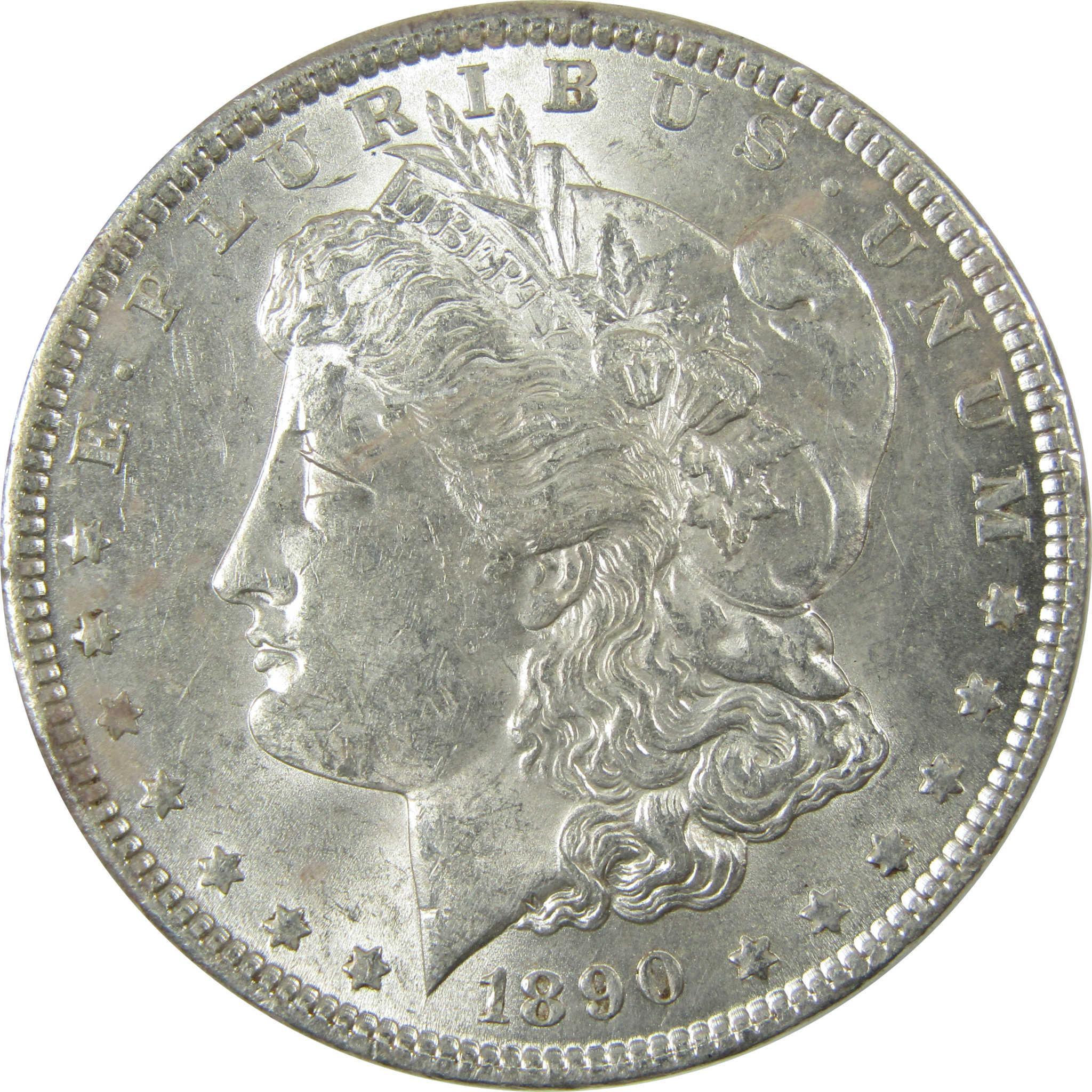 1890 Morgan Silver Dollar AU About Uncirculated Details SKU:CP1391 - Morgan coin - Morgan silver dollar - Morgan silver dollar for sale - Profile Coins & Collectibles