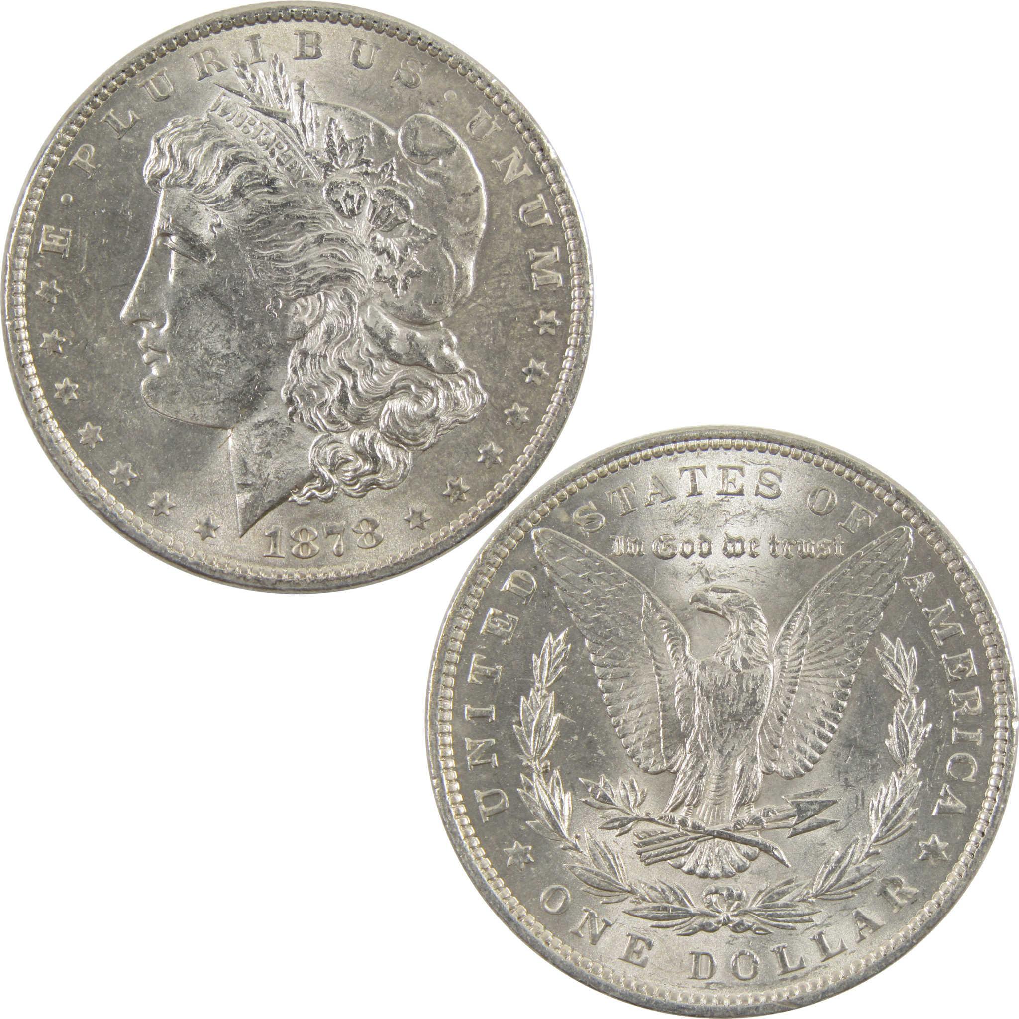 1878 7TF Rev 79 Morgan Dollar Borderline Uncirculated SKU:I11140 - Morgan coin - Morgan silver dollar - Morgan silver dollar for sale - Profile Coins & Collectibles