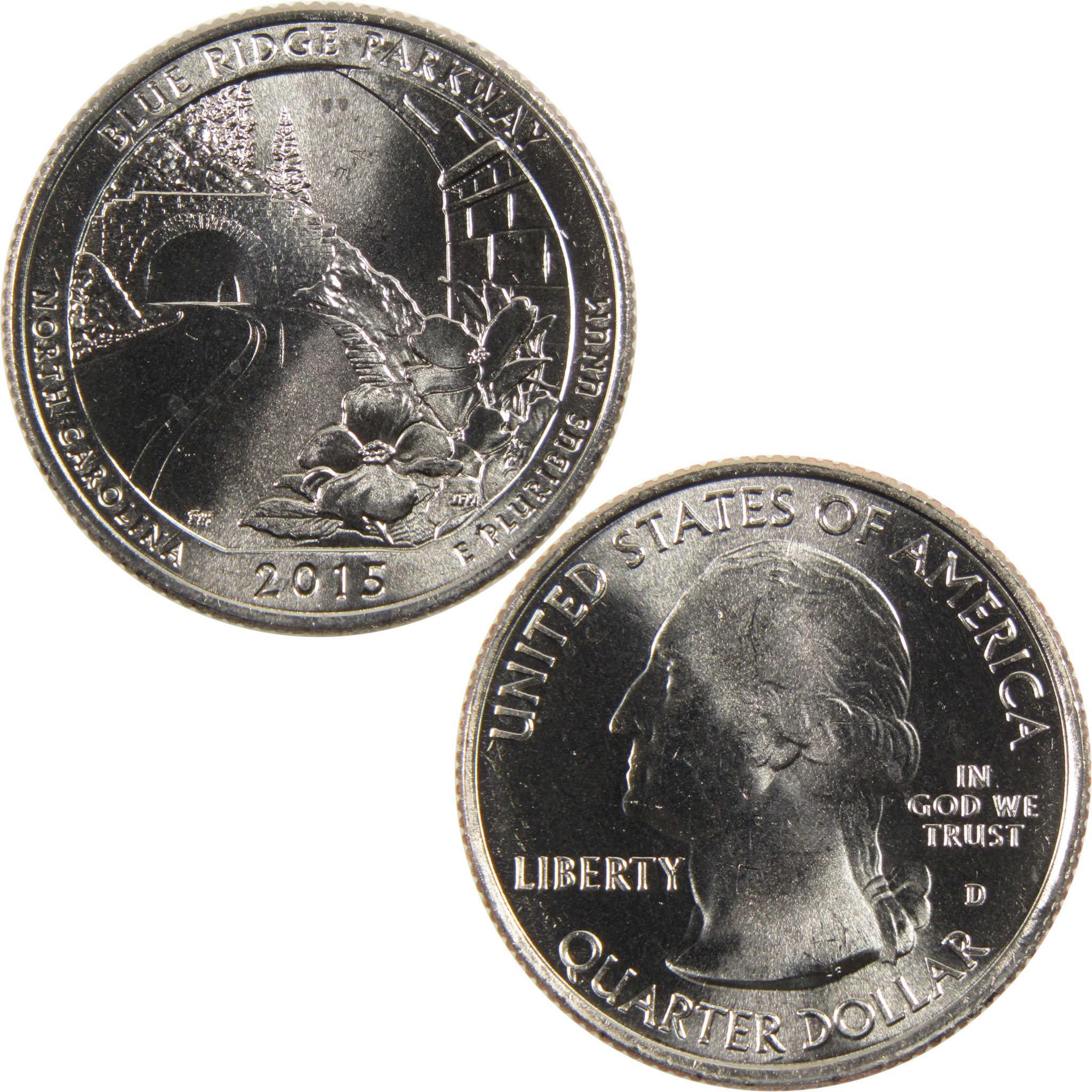 2015 D Blue Ridge Parkway National Park Quarter Uncirculated Clad 25c