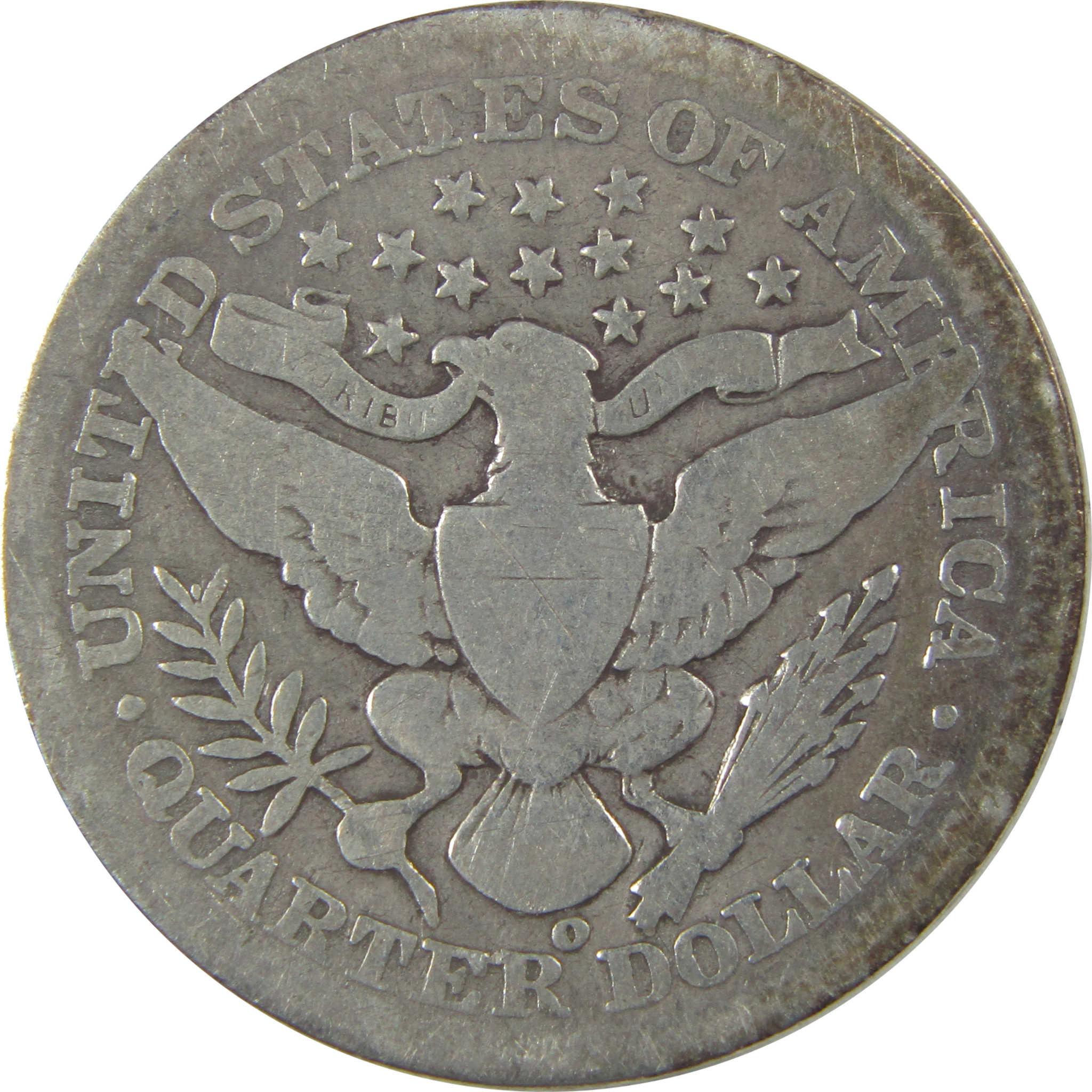 1905 O Barber Quarter G Good Details Silver 25c Coin SKU:I21830