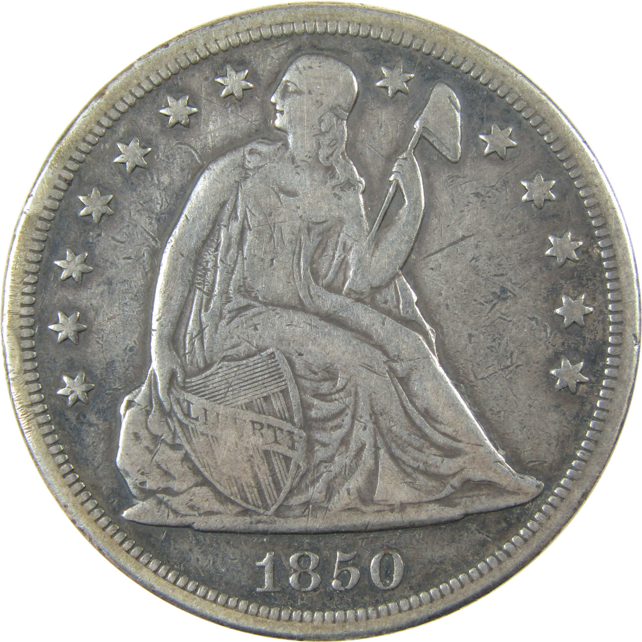 1850 O Seated Liberty Silver Dollar VF Very Fine Details SKU:I26038