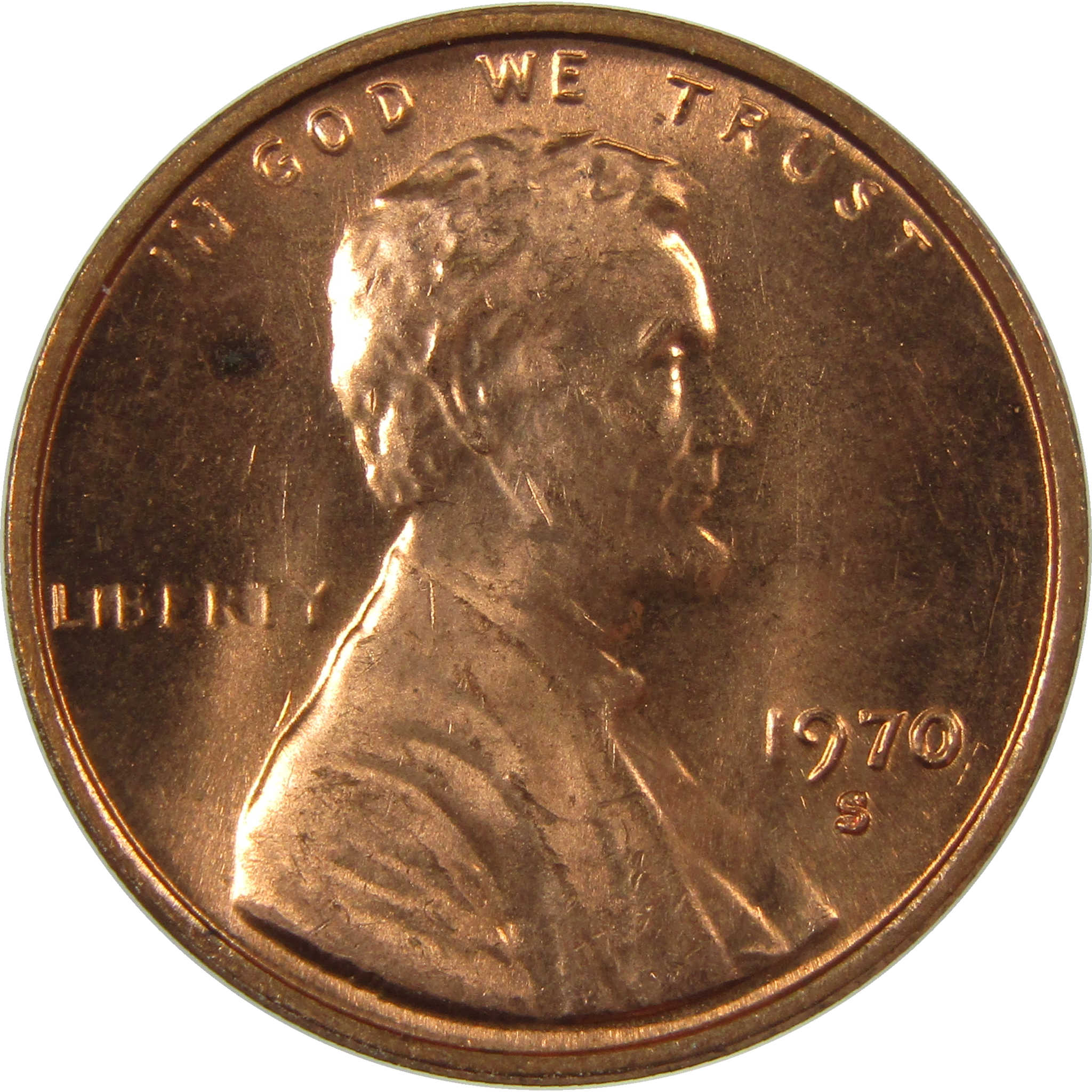 1970 S Small Date Lincoln Memorial Cent Uncirculated SKU:I27841